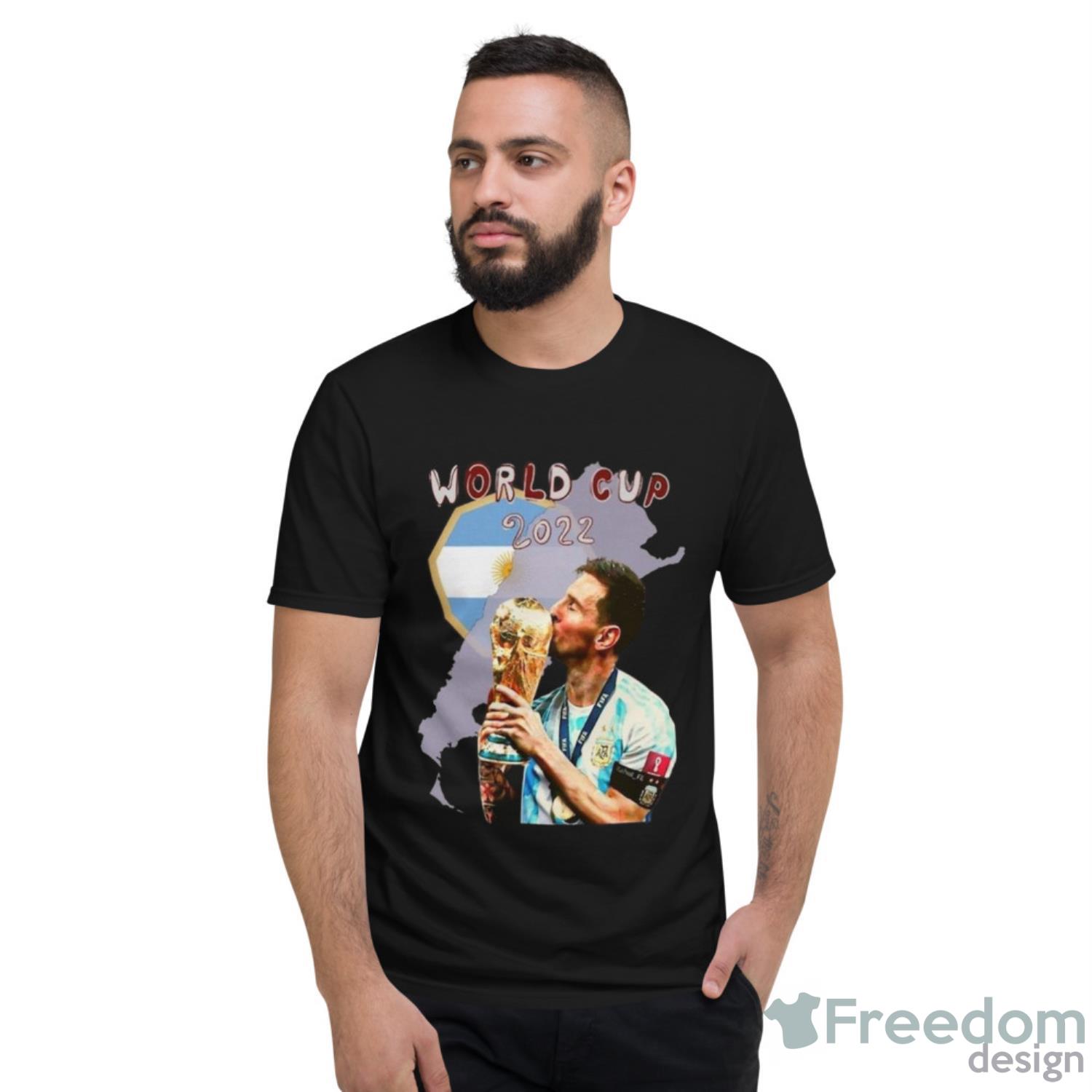 Lionel Messi Wins Fifa Qatar World Cup 2022 Shirt - Short Sleeve T-Shirt Lionel Messi Wins Fifa Qatar World Cup 2022 Shirt - Short Sleeve T-Shirt