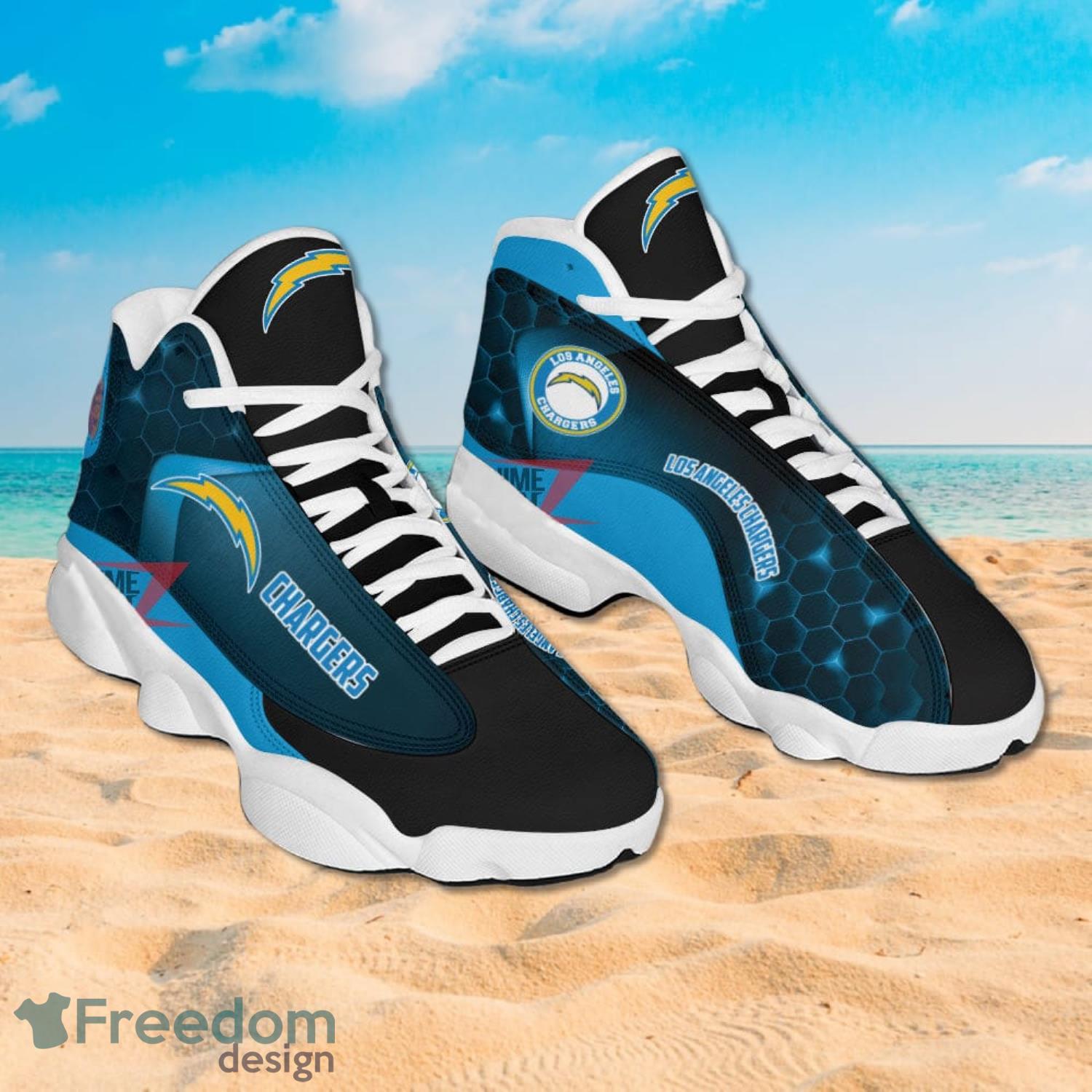 Los Angeles Chargers Air Jordan 13 Sneakers Nfl Custom Sport Shoes Product Photo 2