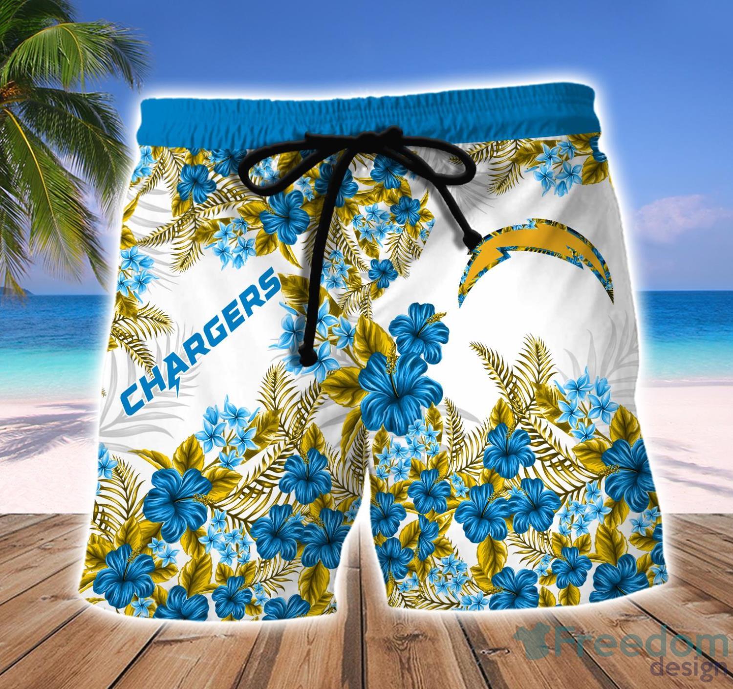 Los Angeles Chargers Lilo And Stitch Hawaiian Shirt And Shorts -  Freedomdesign