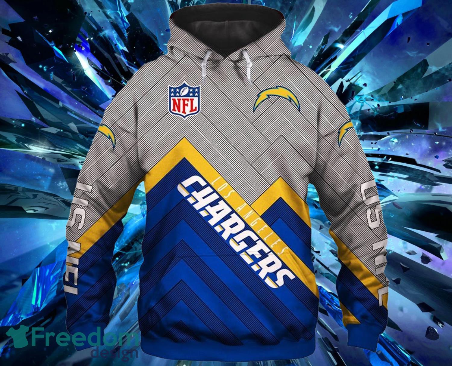 Los Angeles Chargers Zip Up Hoodies Full Over Print Product Photo 2