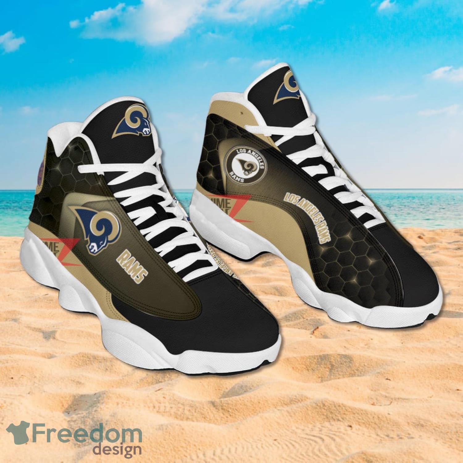 Los Angeles Rams Air Jordan 13 Sneakers Nfl Custom Sport Shoes Product Photo 2