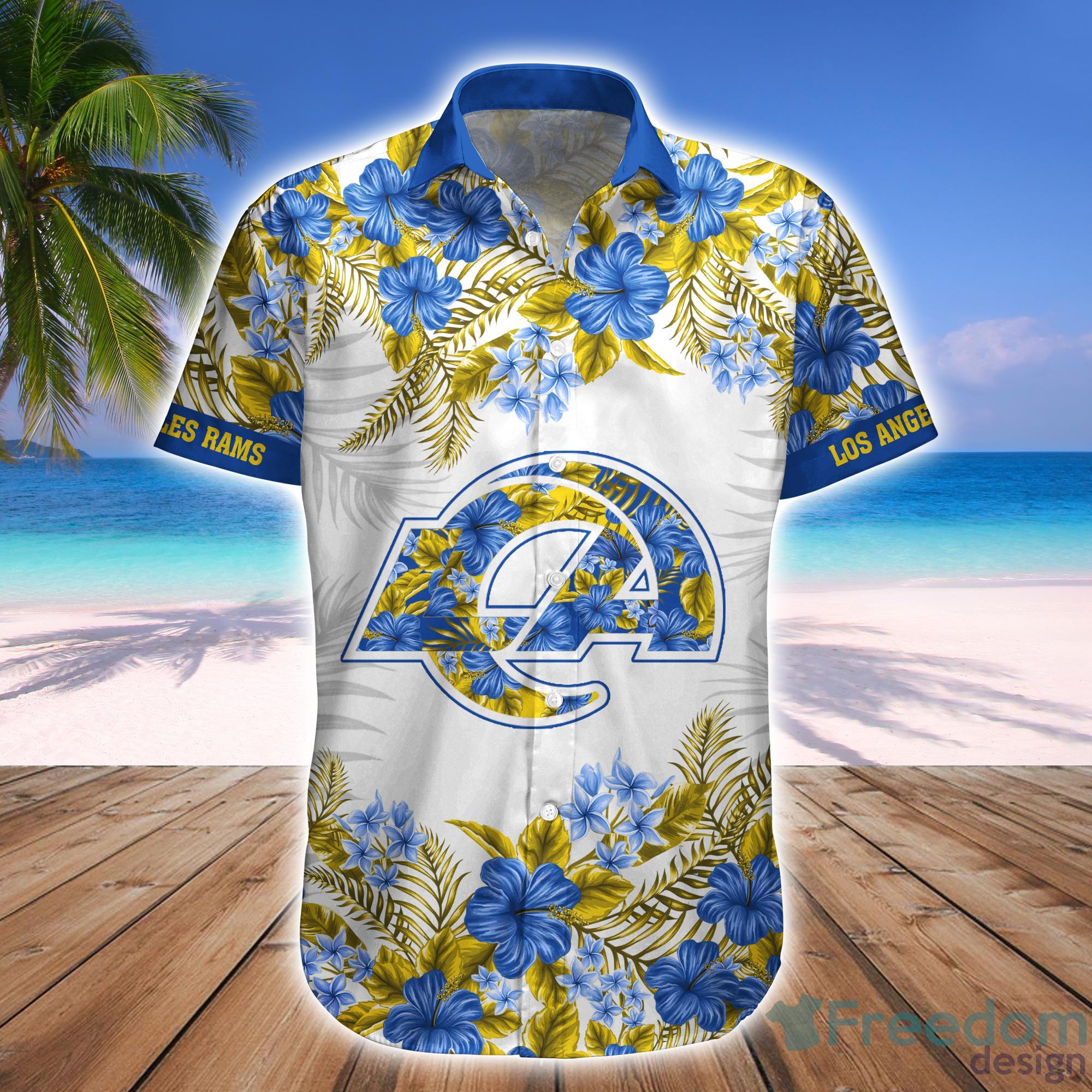 Los Angeles Rams Hawaiian Shirt And Short - Freedomdesign