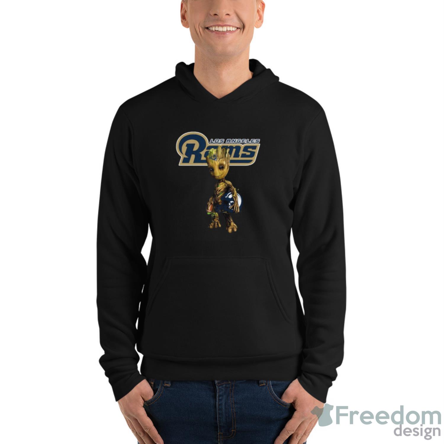 Los Angeles Rams NFL Football Groot Marvel Guardians Of The Galaxy Shirt - Unisex Fleece Pullover Hoodie Los Angeles Rams NFL Football Groot Marvel Guardians Of The Galaxy Shirt - Unisex Fleece Pullover Hoodie