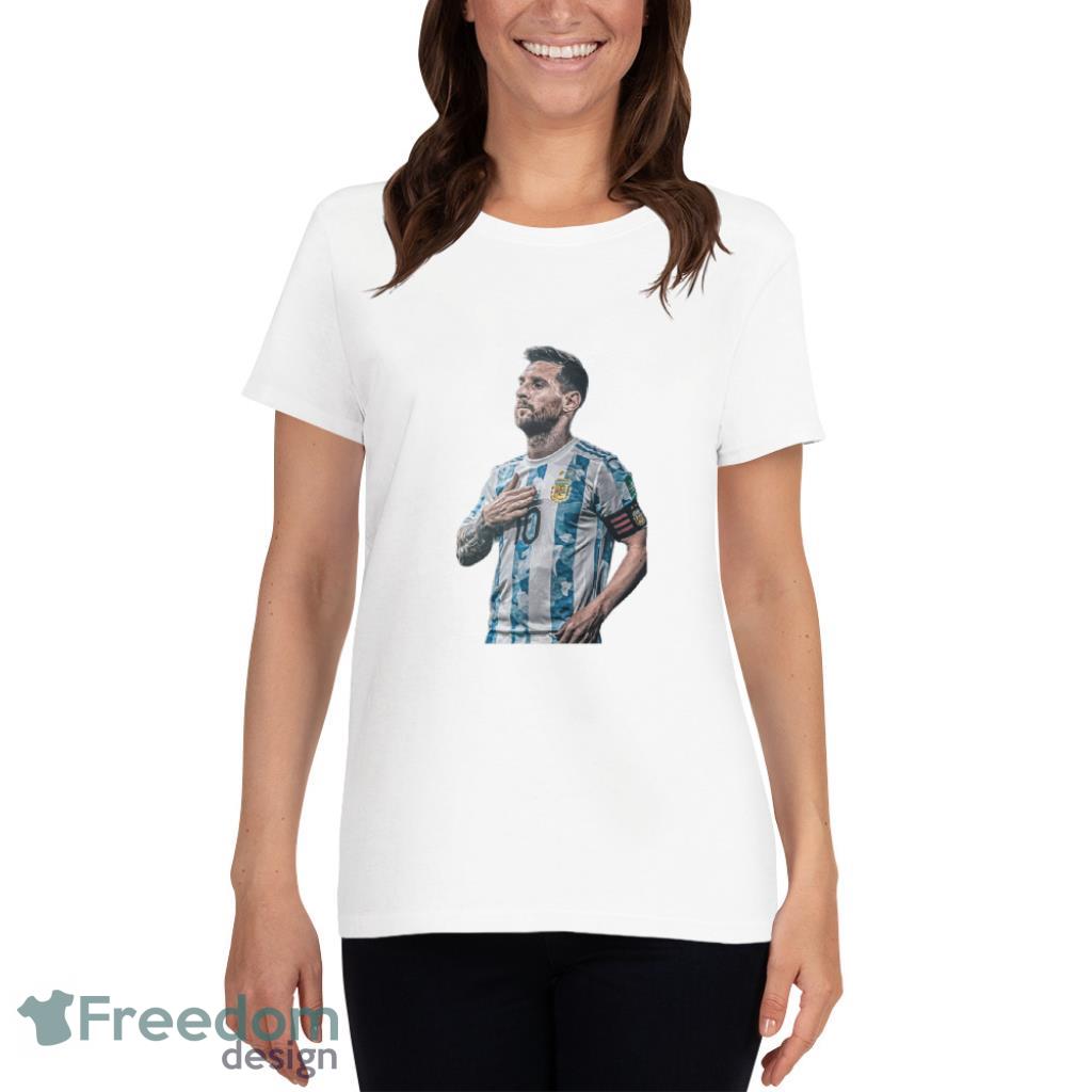 Messi 10 Argentina World Cup 2022 Gift For Fan White Shirt Product Photo 2