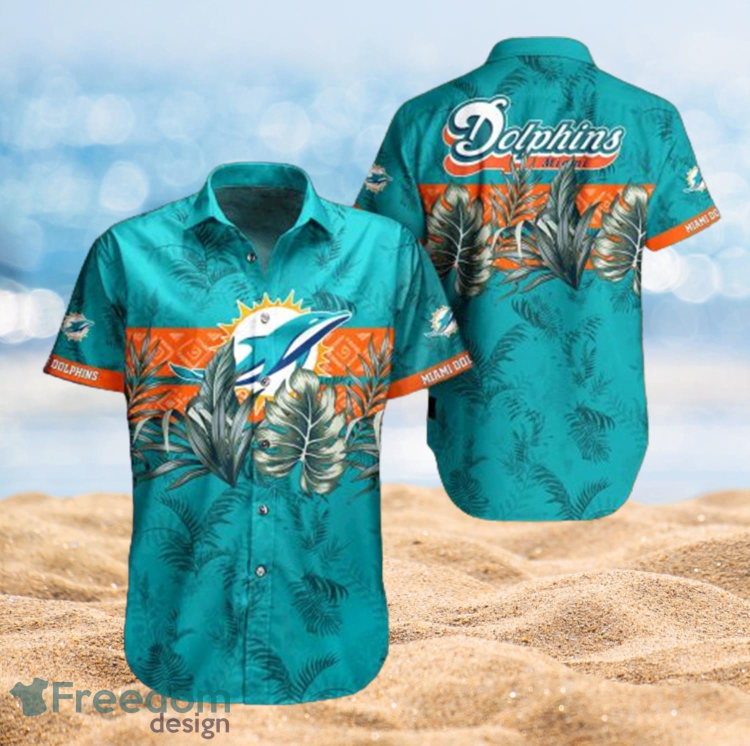 Miami Dolphins Hawaiian  Summer Beach Shirt Full Over Print Product Photo 1