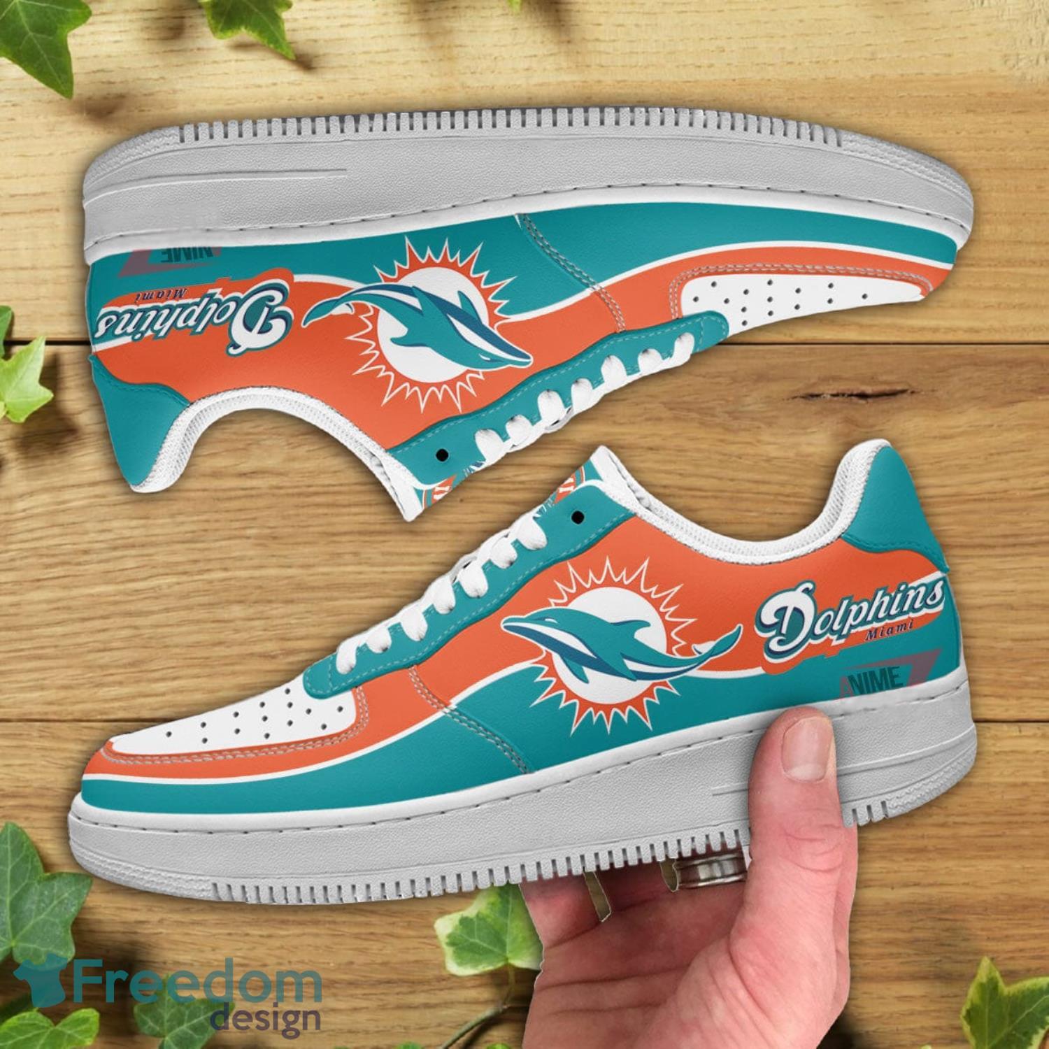 Miami Dolphins NFL Blue Air Force Shoes Gift For Fans Product Photo 2