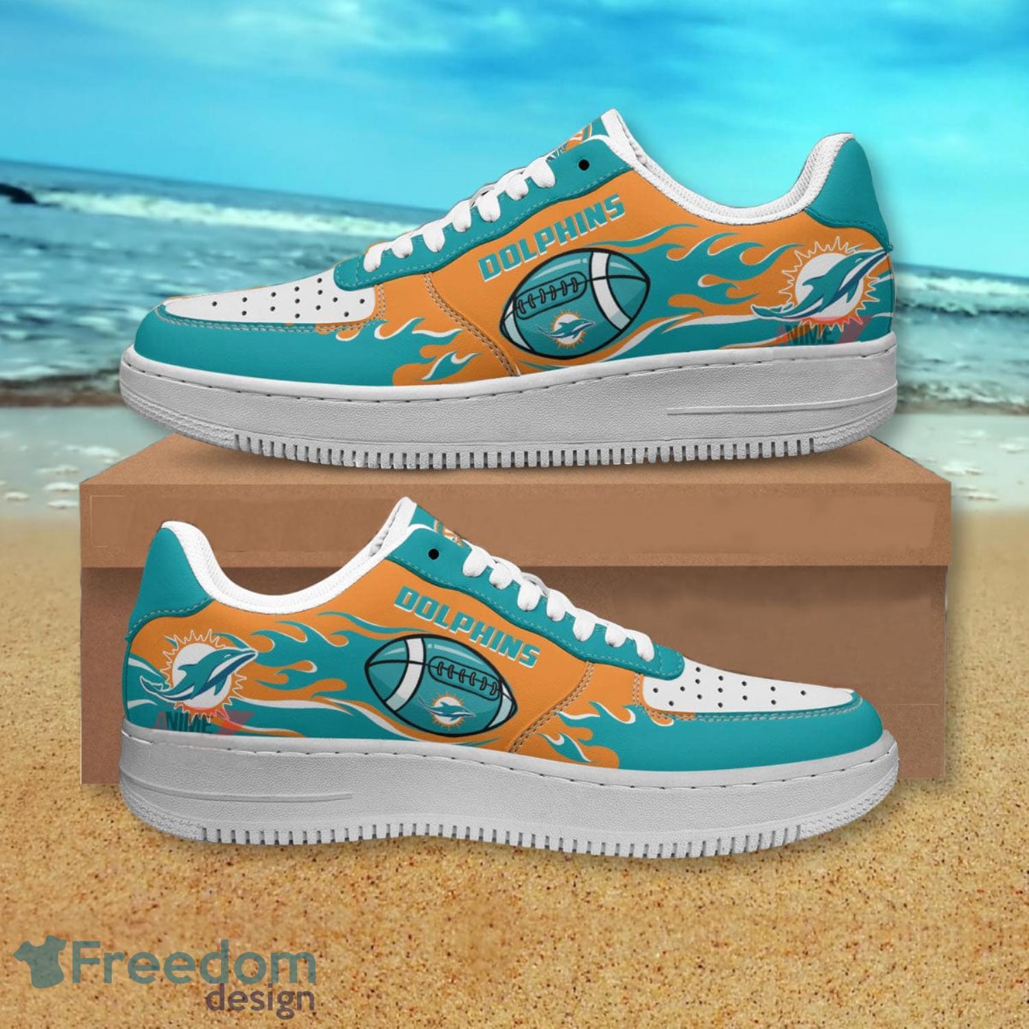 Miami Dolphins NFL Symbol Air Force Shoes Gift For Fans Product Photo 1