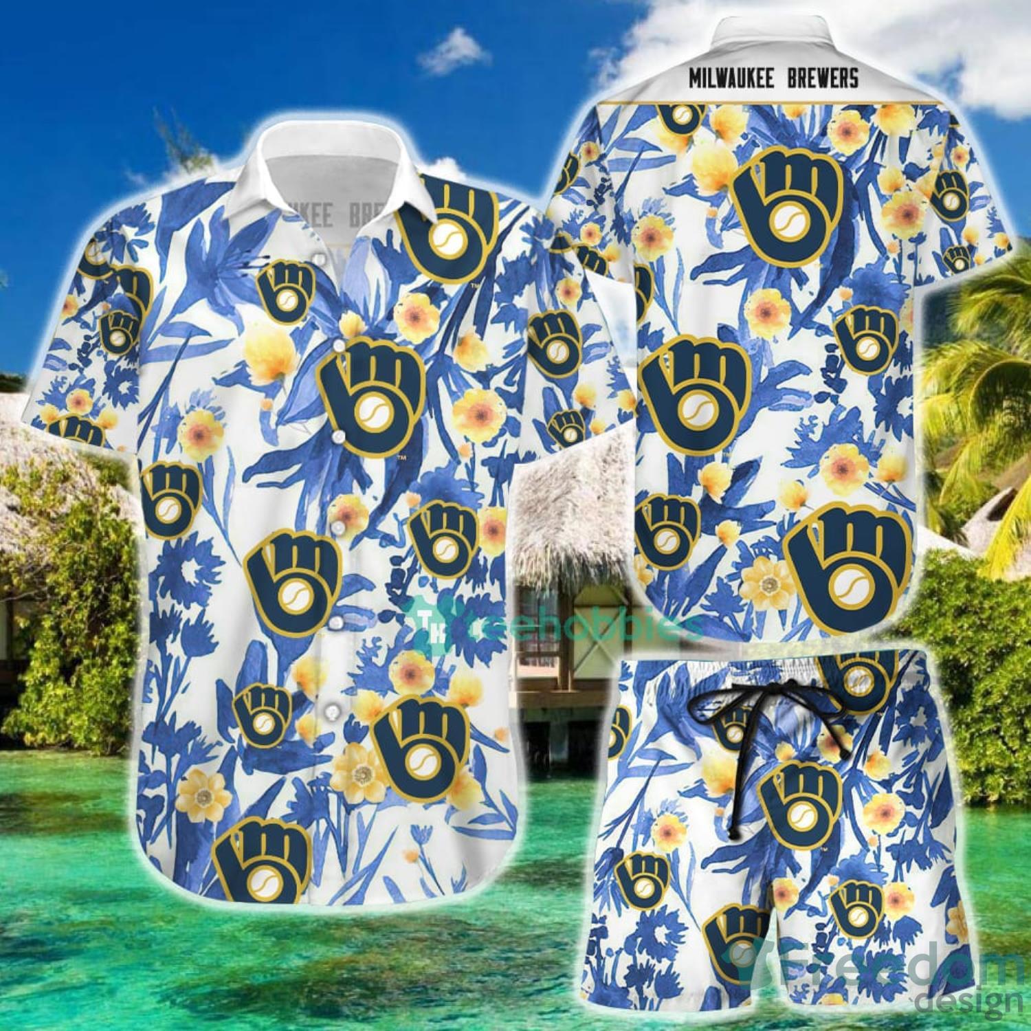 Milwaukee Brewers Hawaiian Shirt And Short For Fans - Freedomdesign