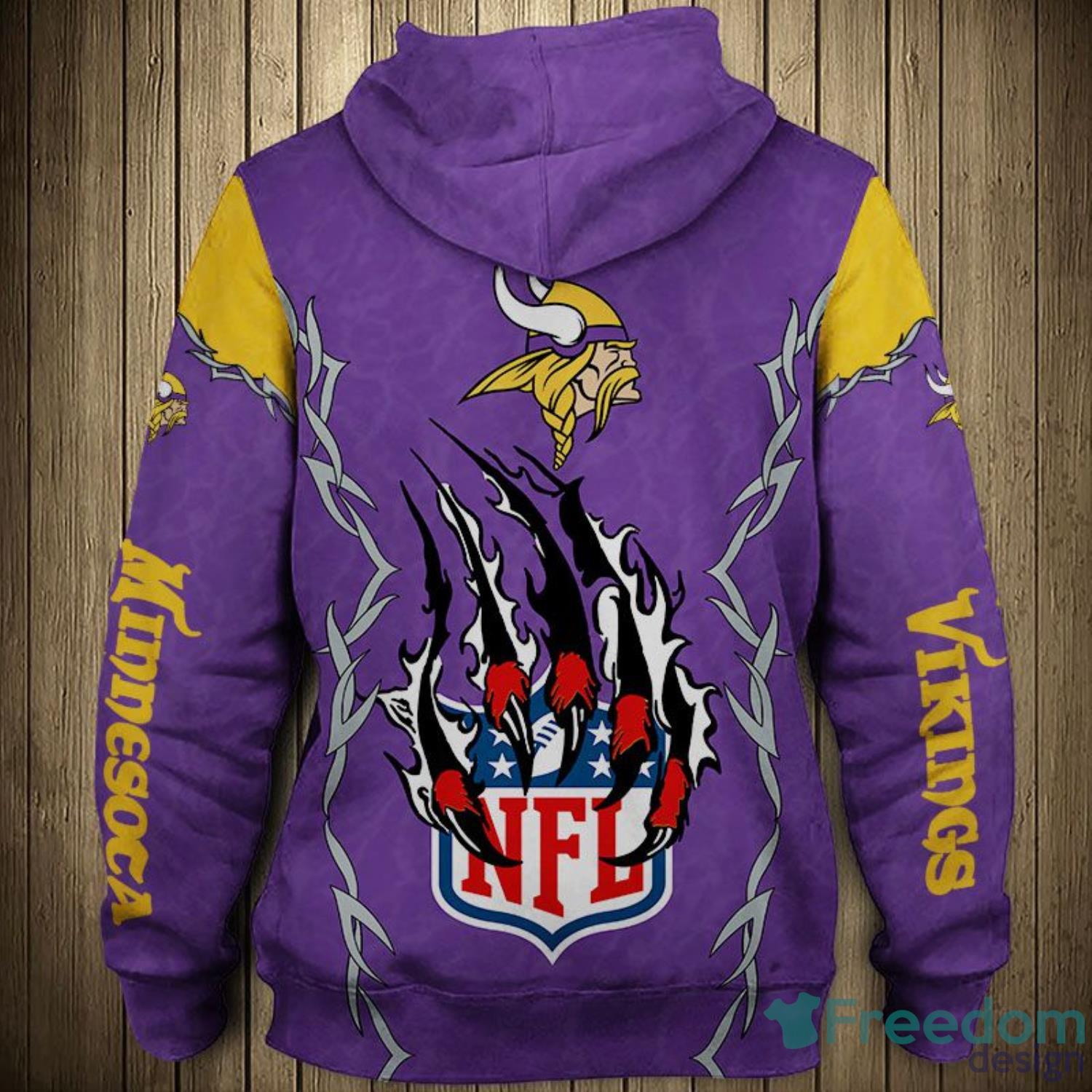 Nfl Minnesota Vikings 3D Hoodie