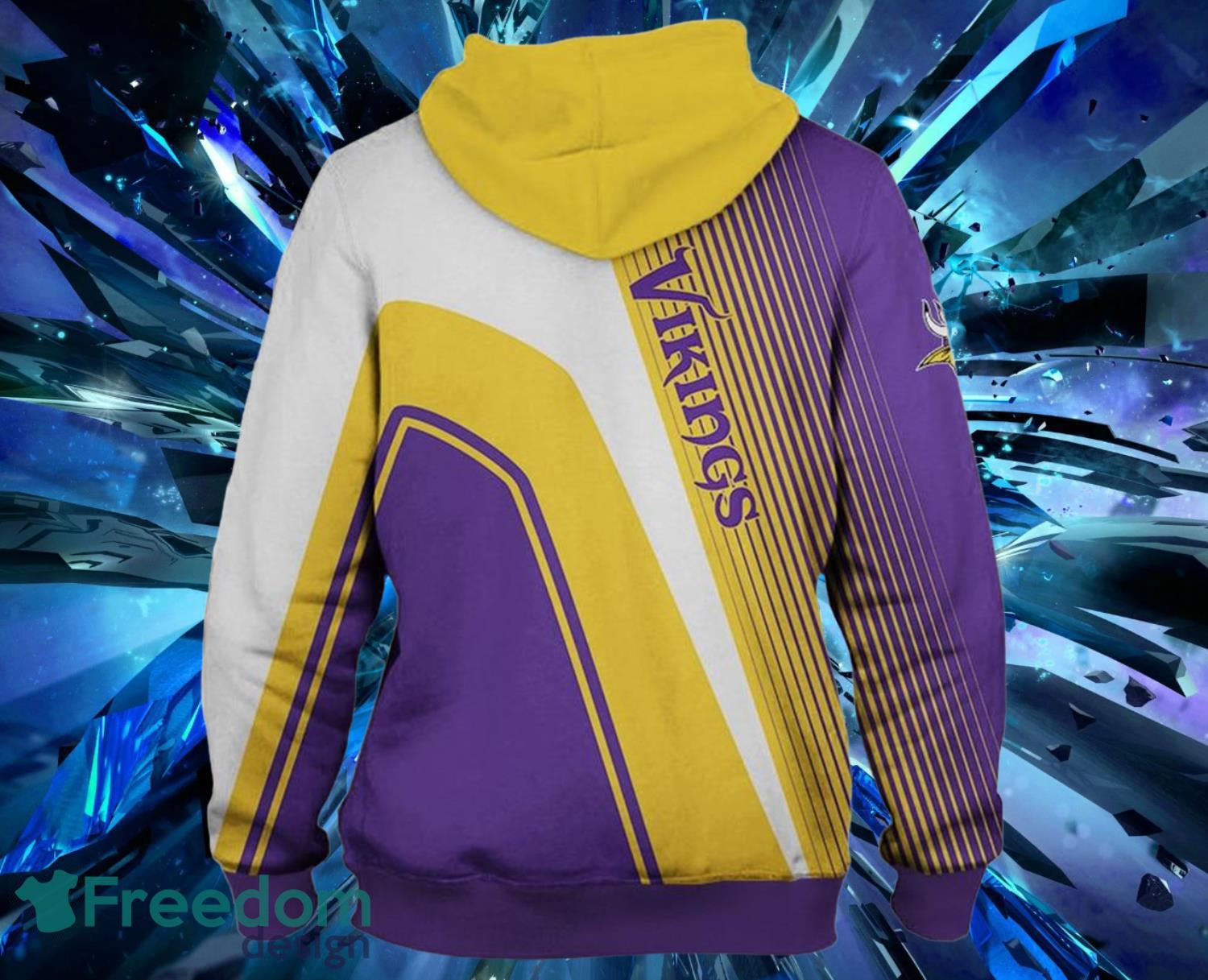 Minnesota Vikings Light Background Hoodies Full Over Print Product Photo 2