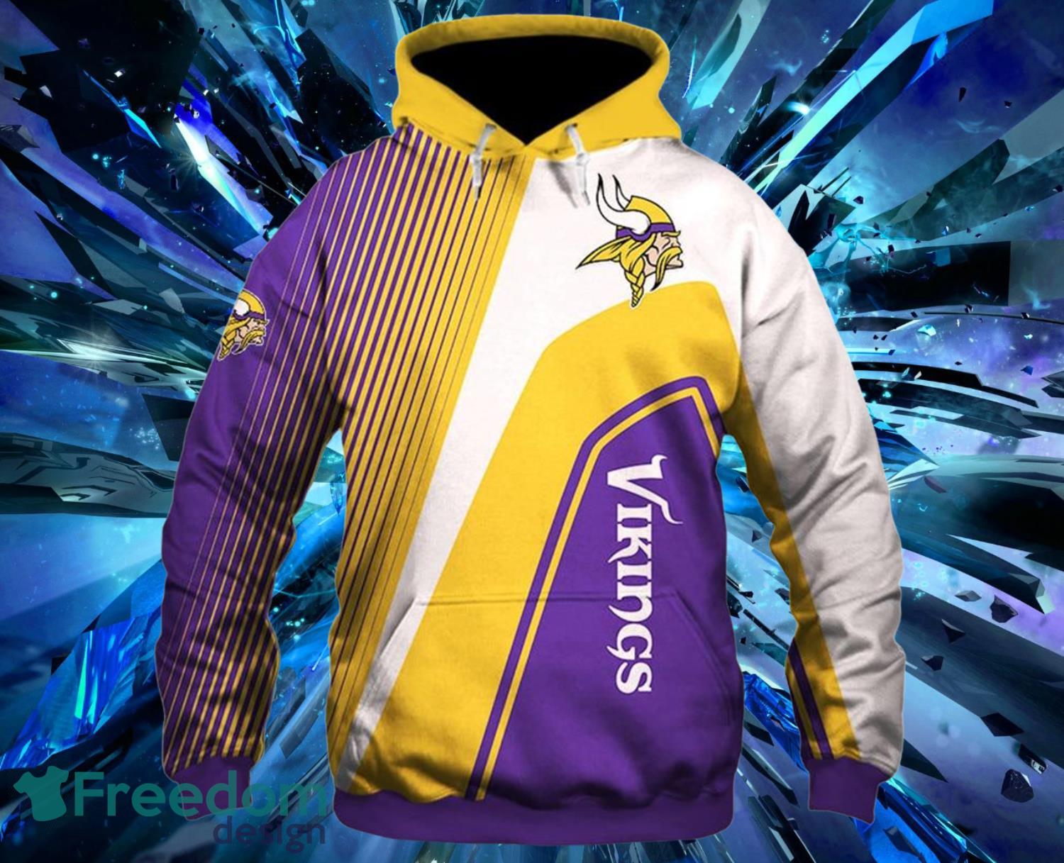 Minnesota Vikings Light Background Hoodies Full Over Print Product Photo 1