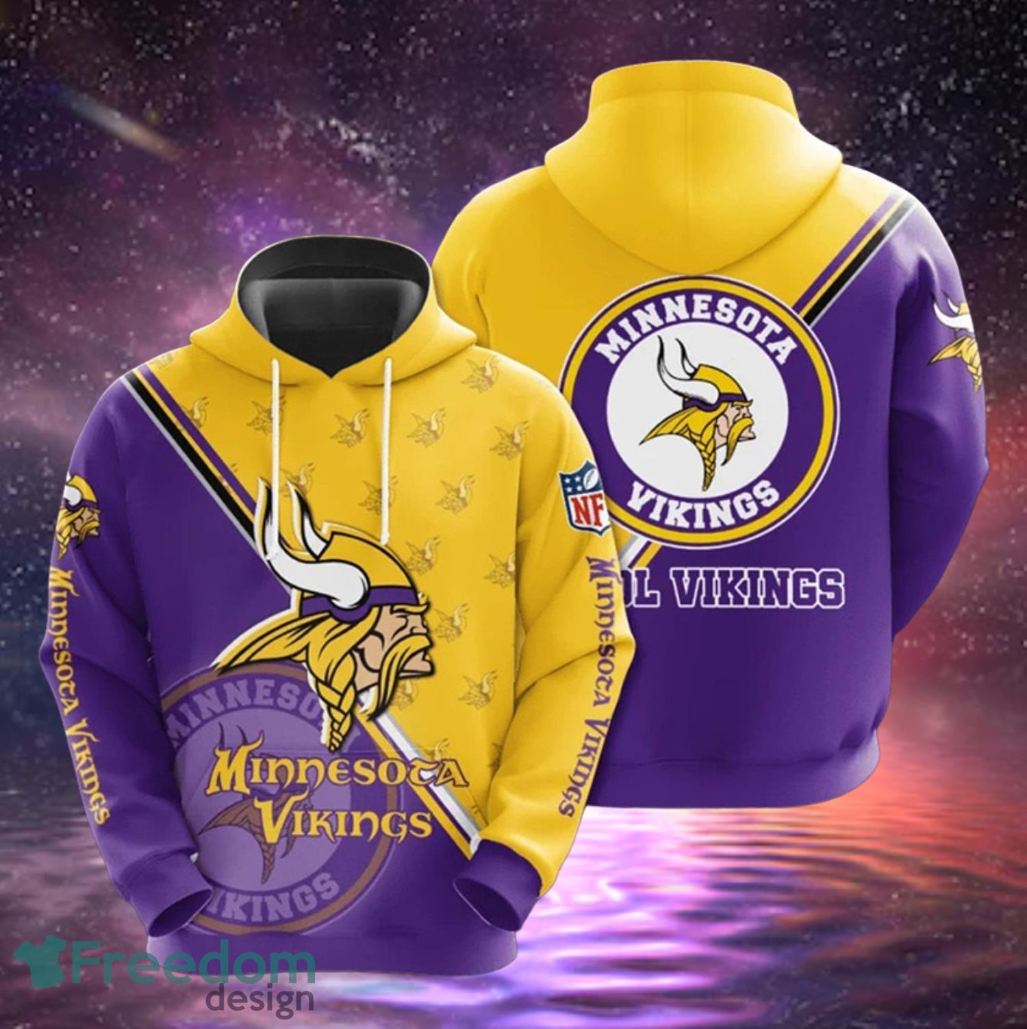 Minnesota Vikings Seal Motifs Hoodies Full Over Print Product Photo 1