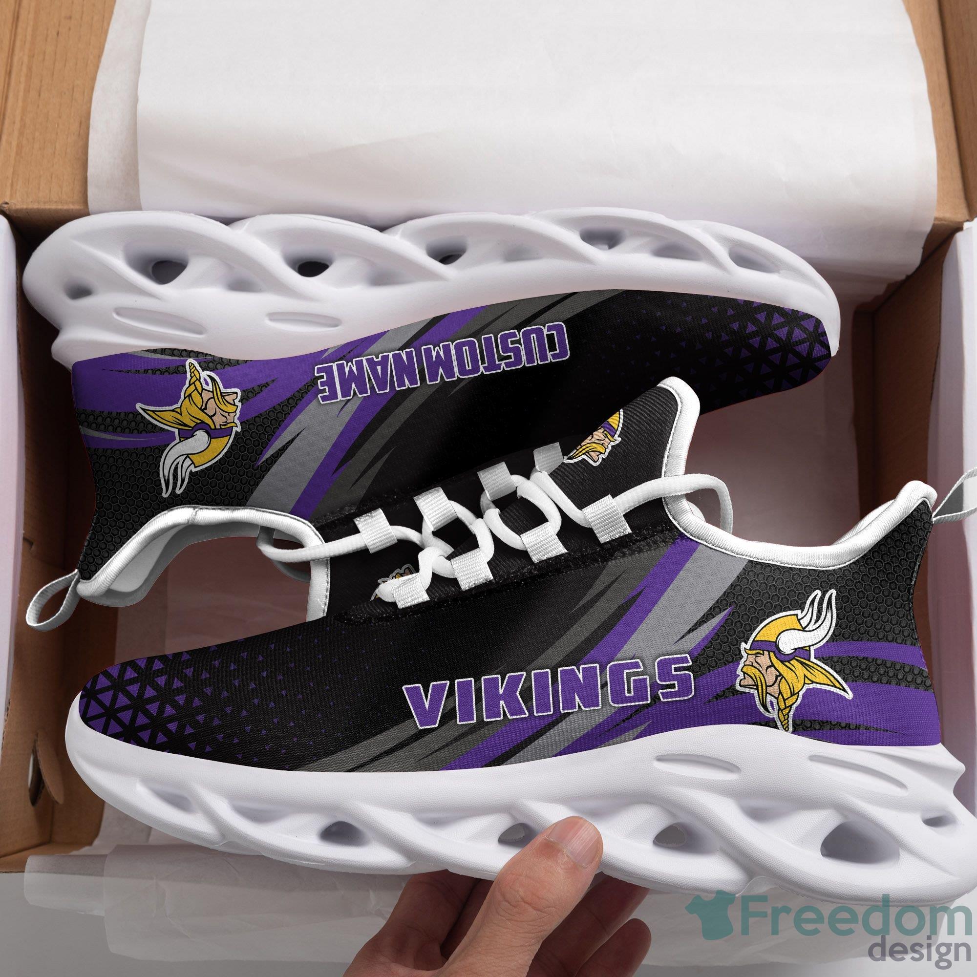 Minnesota Vikings Triangle Custom Name Max Soul Sneaker Running