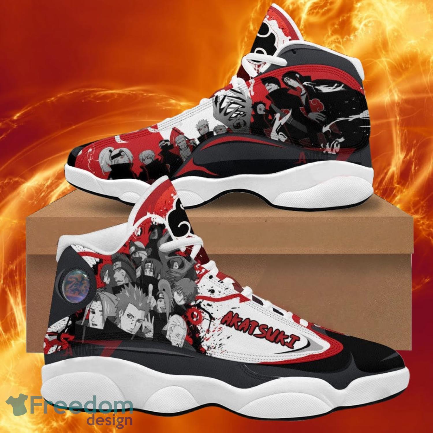 Naruto Akatsuki Air Jordan 13 Sneakers Anime Shoes Gift For Fans Product Photo 1