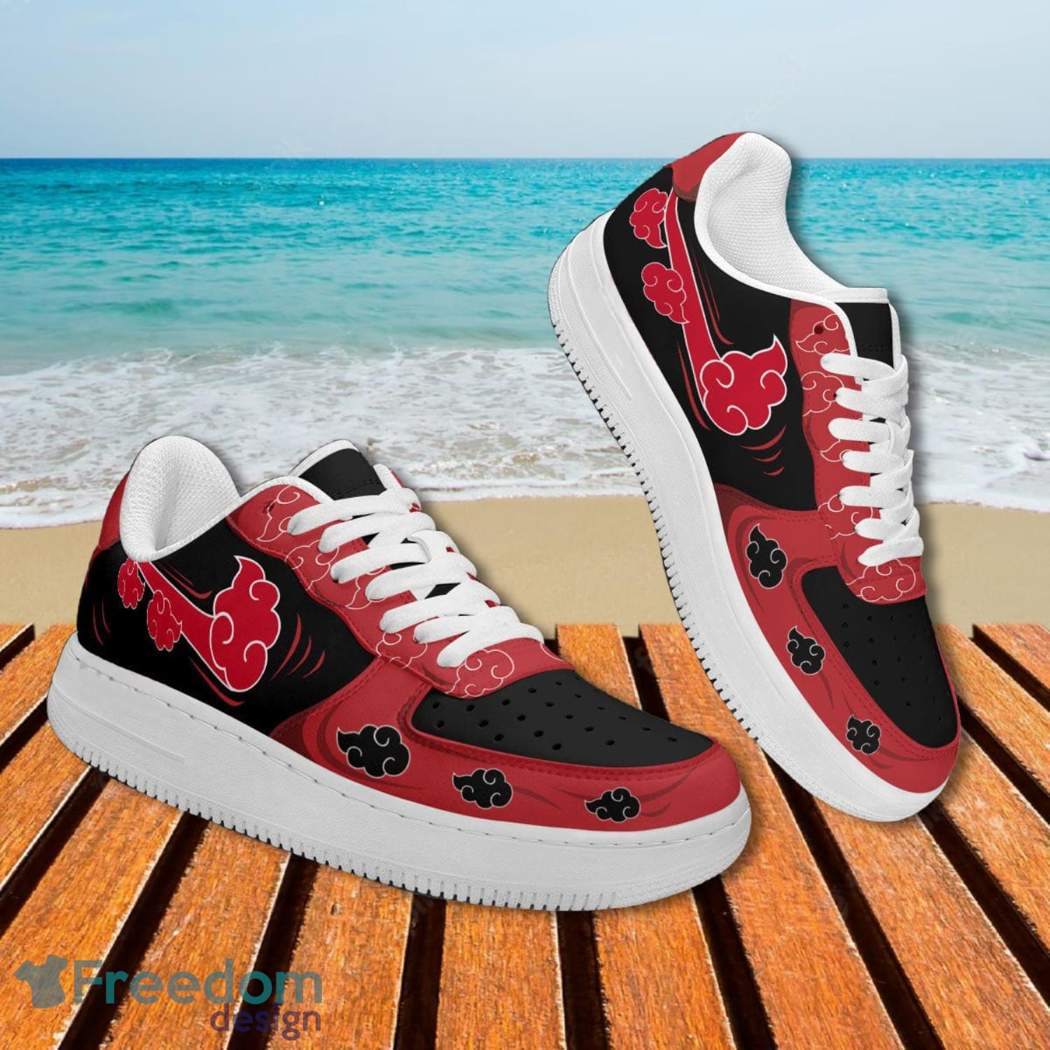 Naruto Akatsuki Red Black Air Force Shoes Gift For Animes Fans Product Photo 2