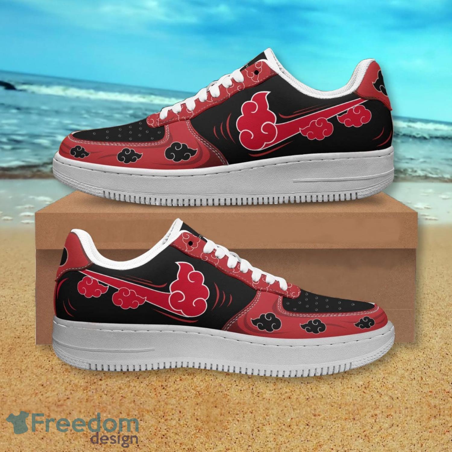 Naruto Akatsuki Red Black Air Force Shoes Gift For Anime's Fans Product Photo 1