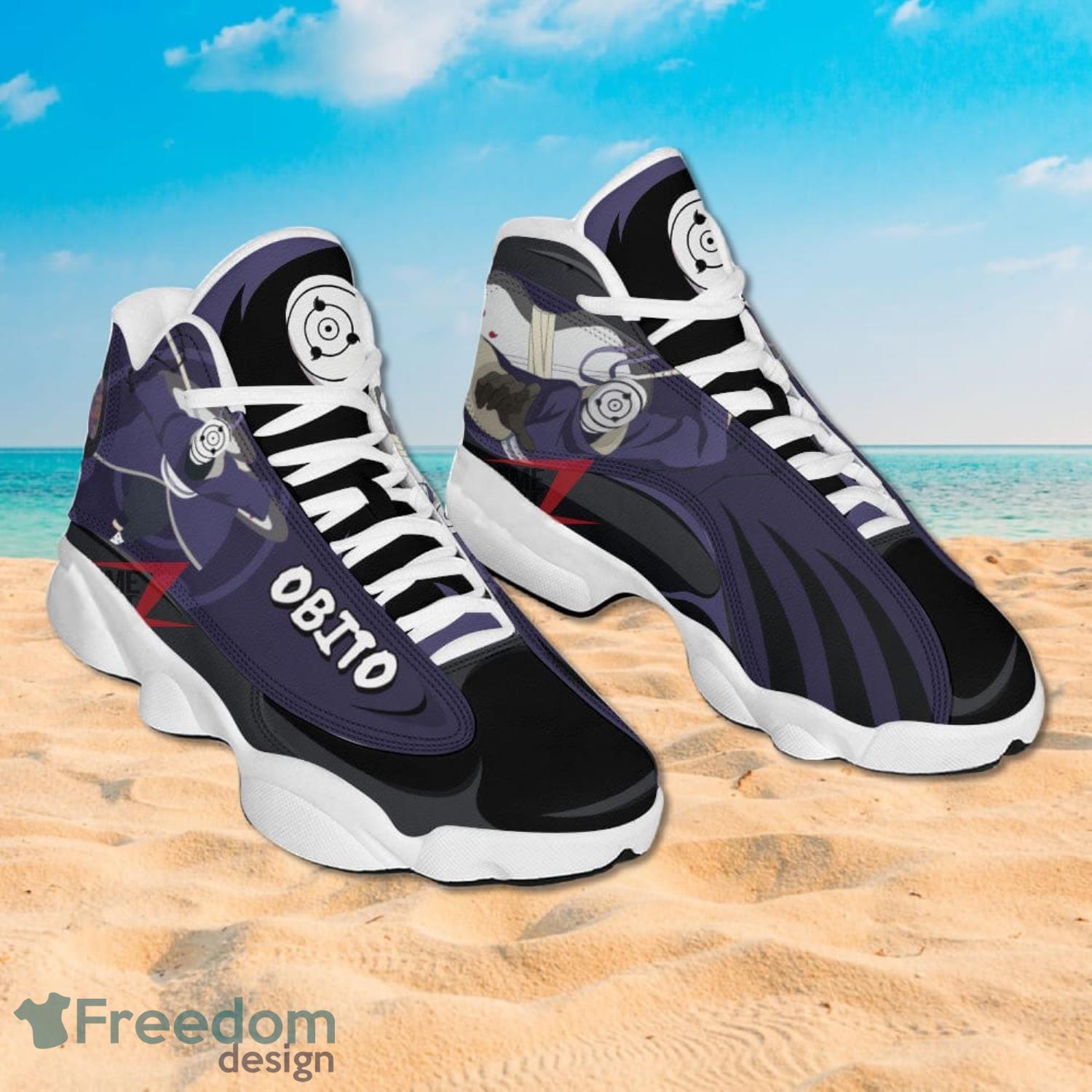 Naruto Uchiha Obito Air Jordan 13 Sneakers Anime Shoes Gift For Fans Product Photo 2