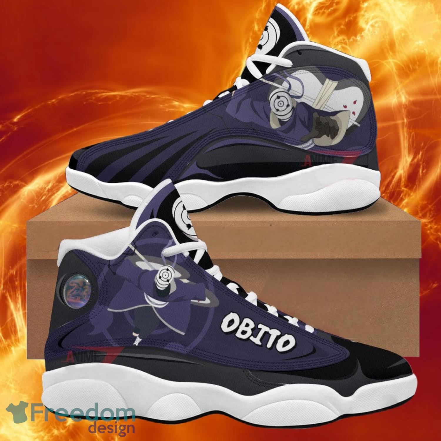 Naruto Uchiha Obito Air Jordan 13 Sneakers Anime Shoes Gift For Fans Product Photo 1