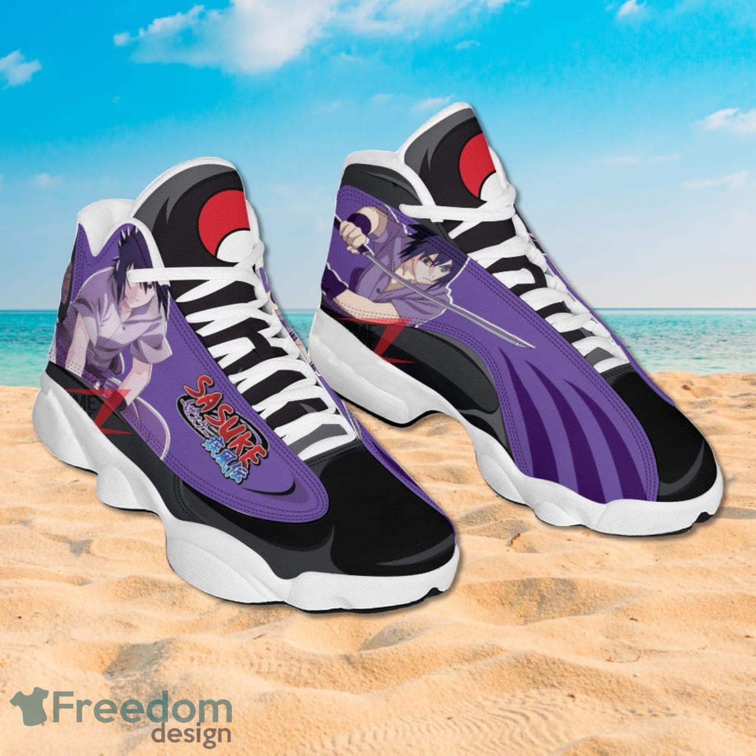 Naruto Uchiha Sasuke Air Jordan 13 Sneakers Anime Shoes Gift For Fans Product Photo 2