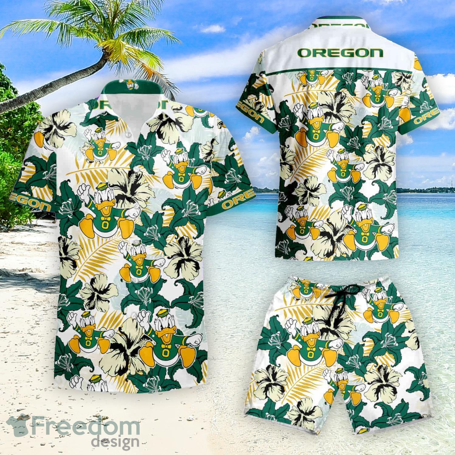 LIMITED] Oregon Ducks Summer Hawaiian Shirt And Shorts, With