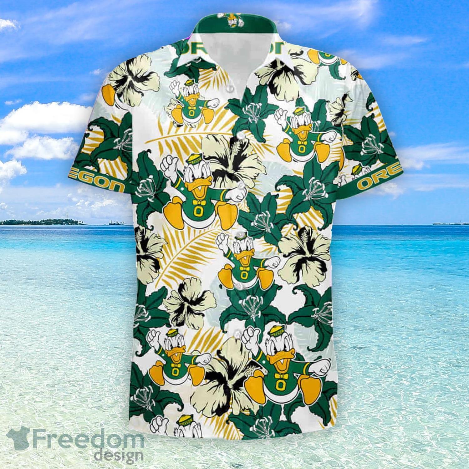 LIMITED] Oregon Ducks Summer Hawaiian Shirt And Shorts, With