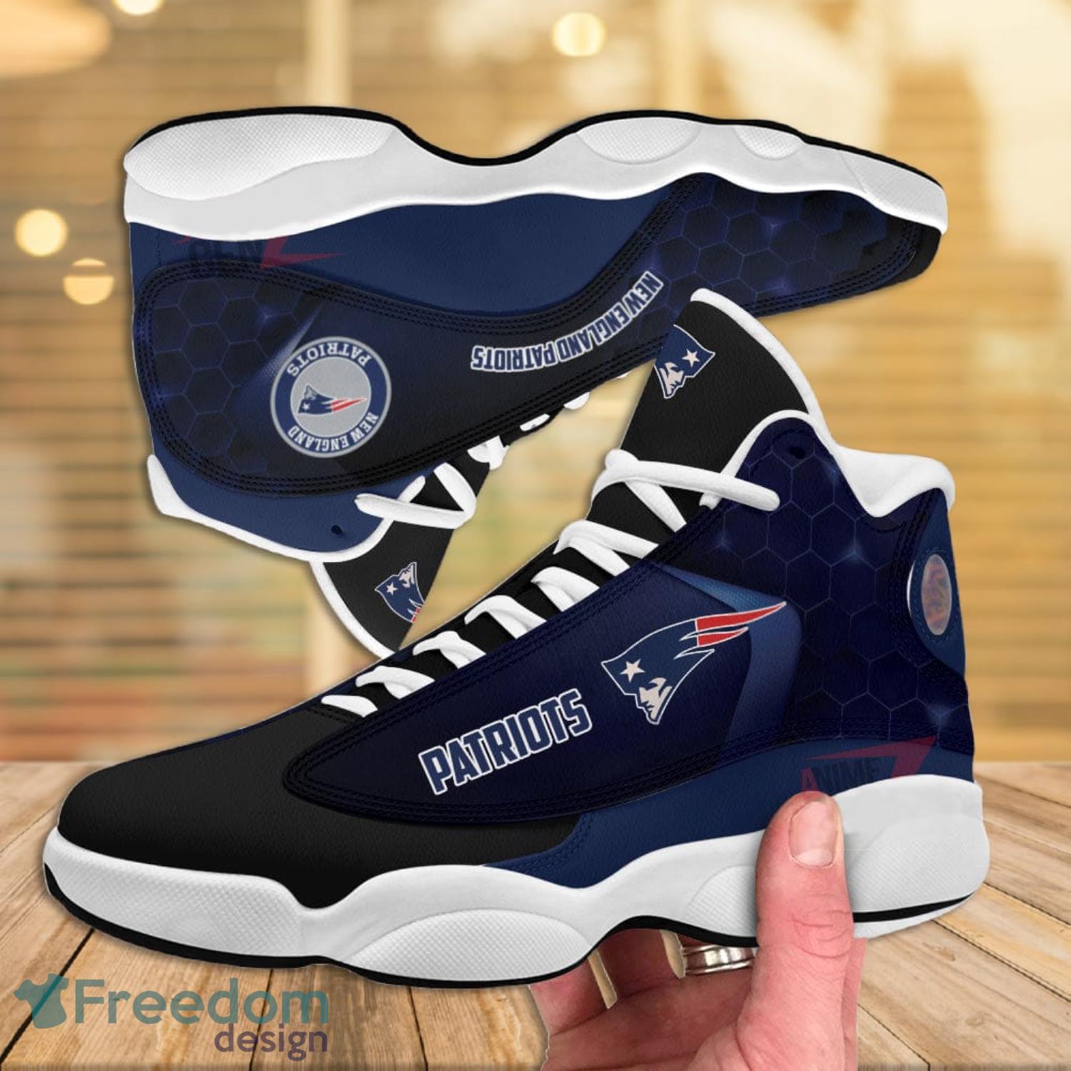 New England Patriots NFL Personalized Air Jordan 13 Sport Shoes - Growkoc