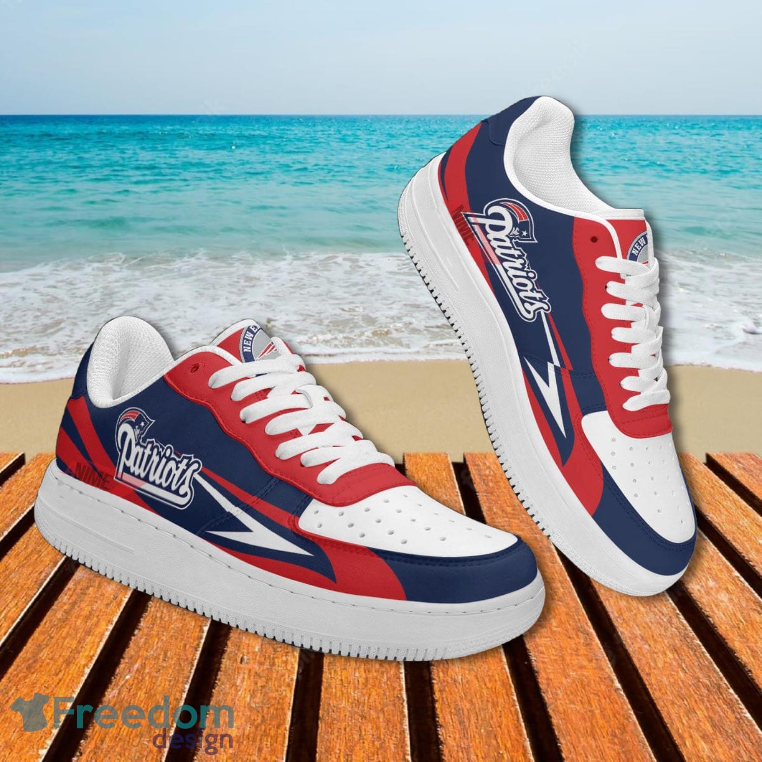 New England Patriots NFL Blue And Red Air Force Shoes Gift For Fans