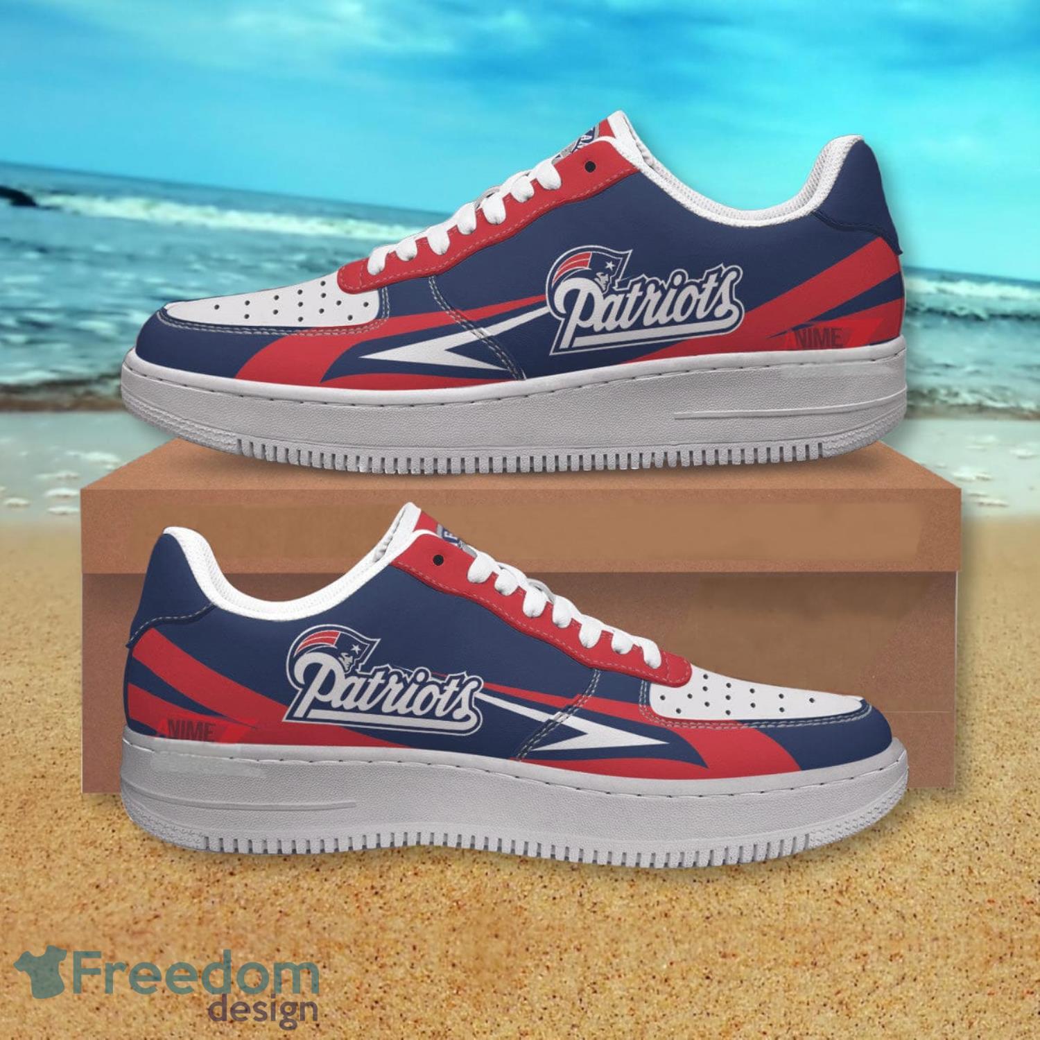 New England Patriots NFL Blue And Red Air Force Shoes Gift For Fans Product Photo 1