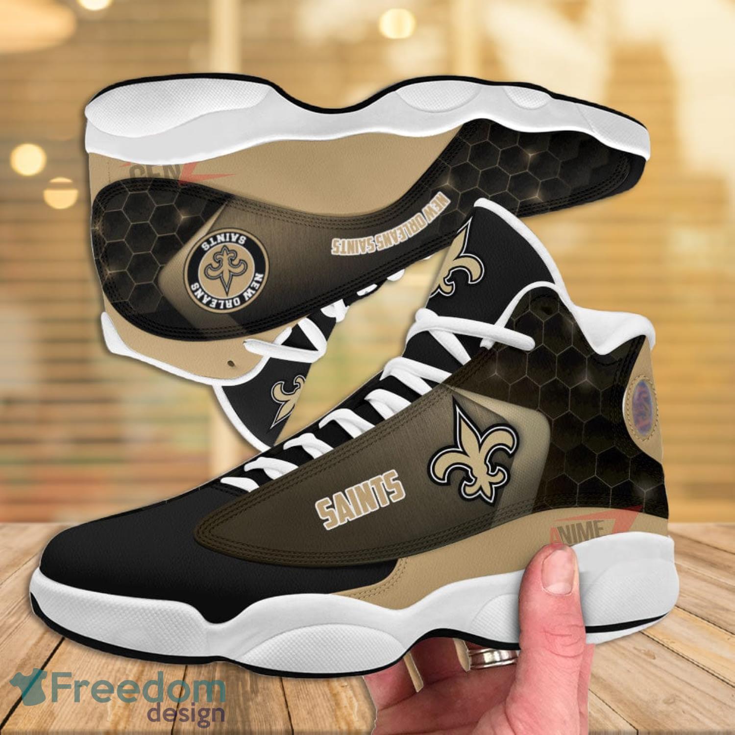 New Orleans Saints Limited Edition BLACK Air Jordan 13 Sneakers