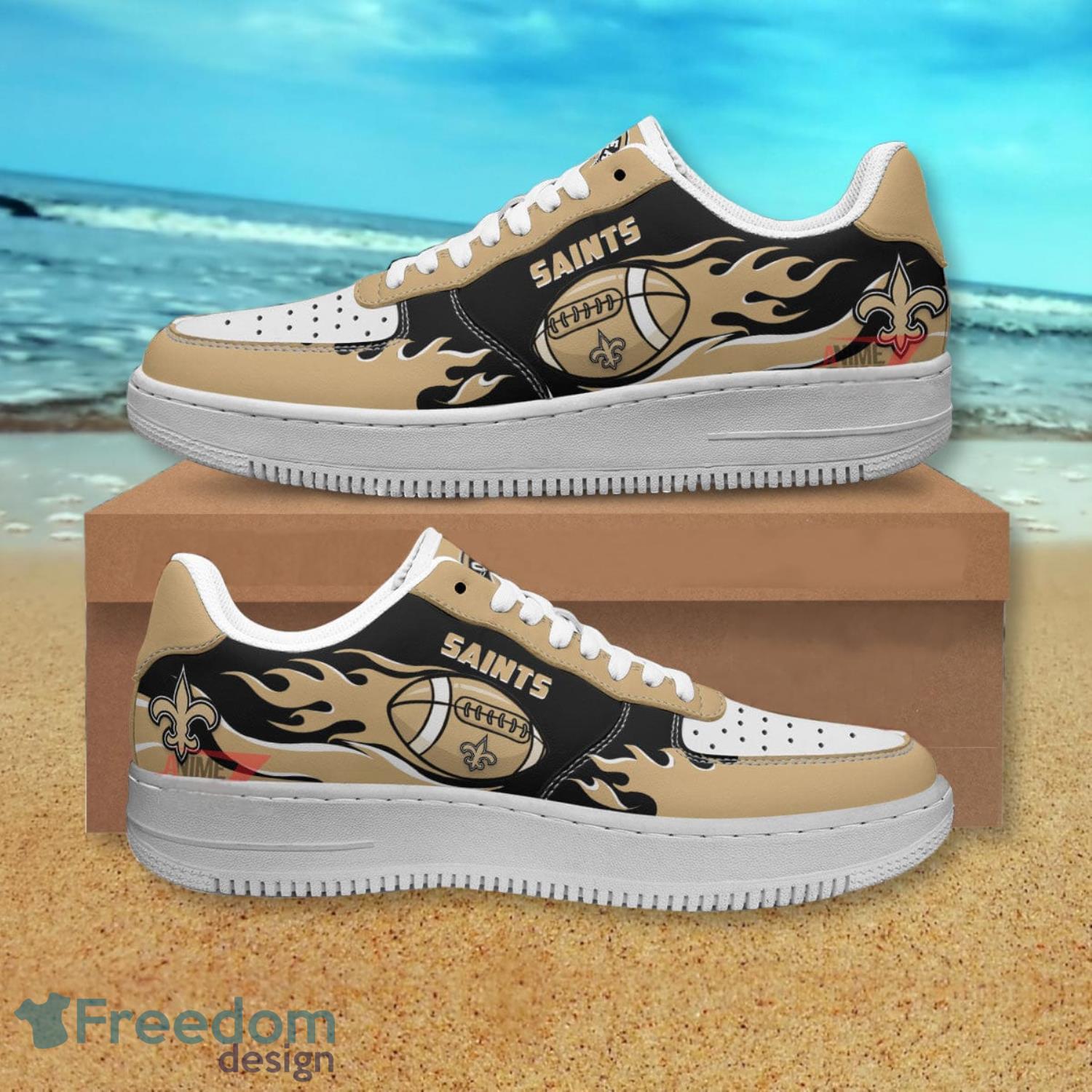 New Orleans Saints NFL Yellow Air Force Shoes Gift For Fans Product Photo 1