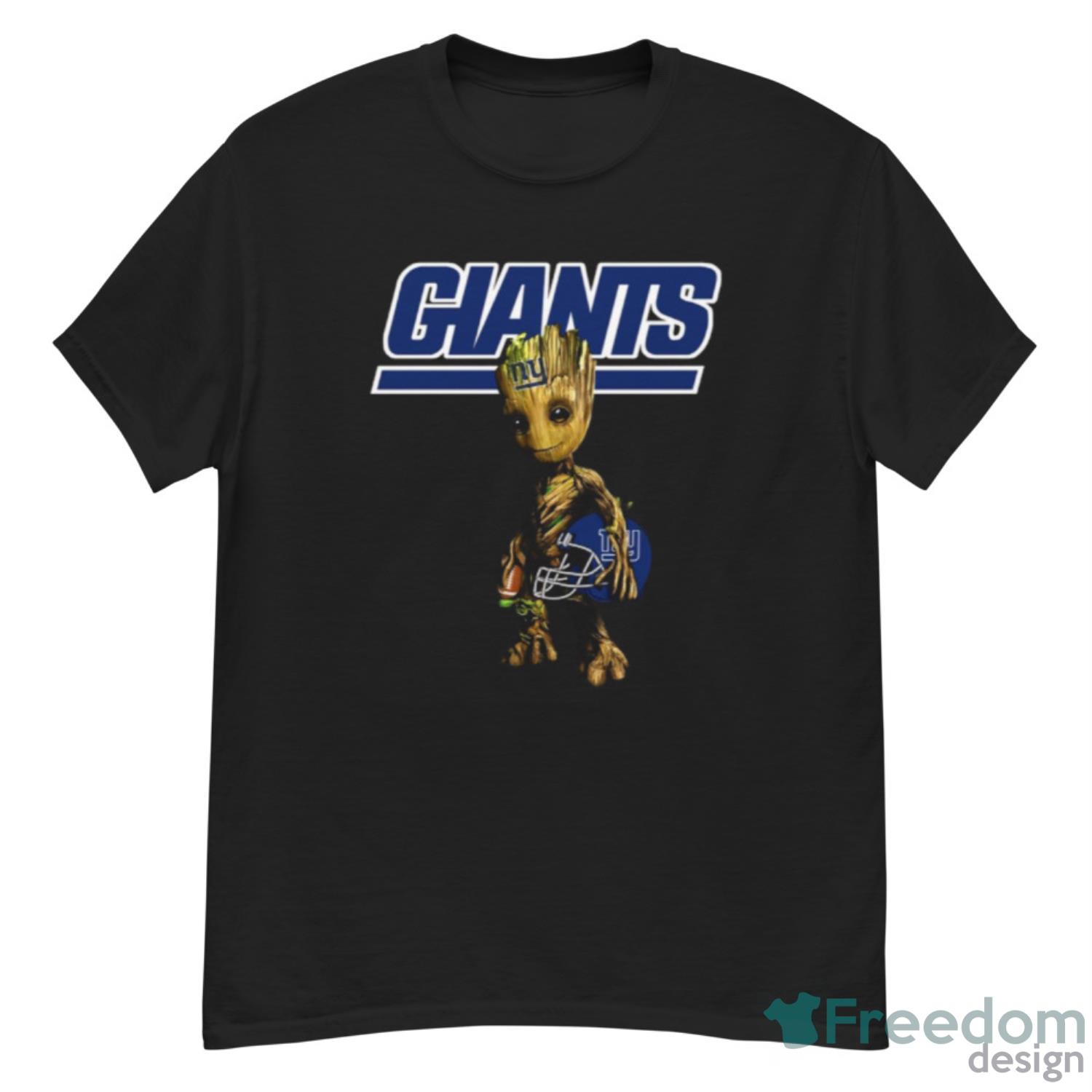 New York Giants NFL Football Groot Marvel Guardians Of The Galaxy Shirt -  Freedomdesign