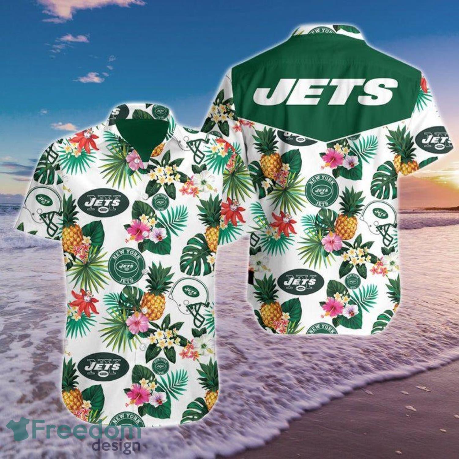 New York Jets Hawaiian Summer Beach Shirt Full Over Print Product Photo 2