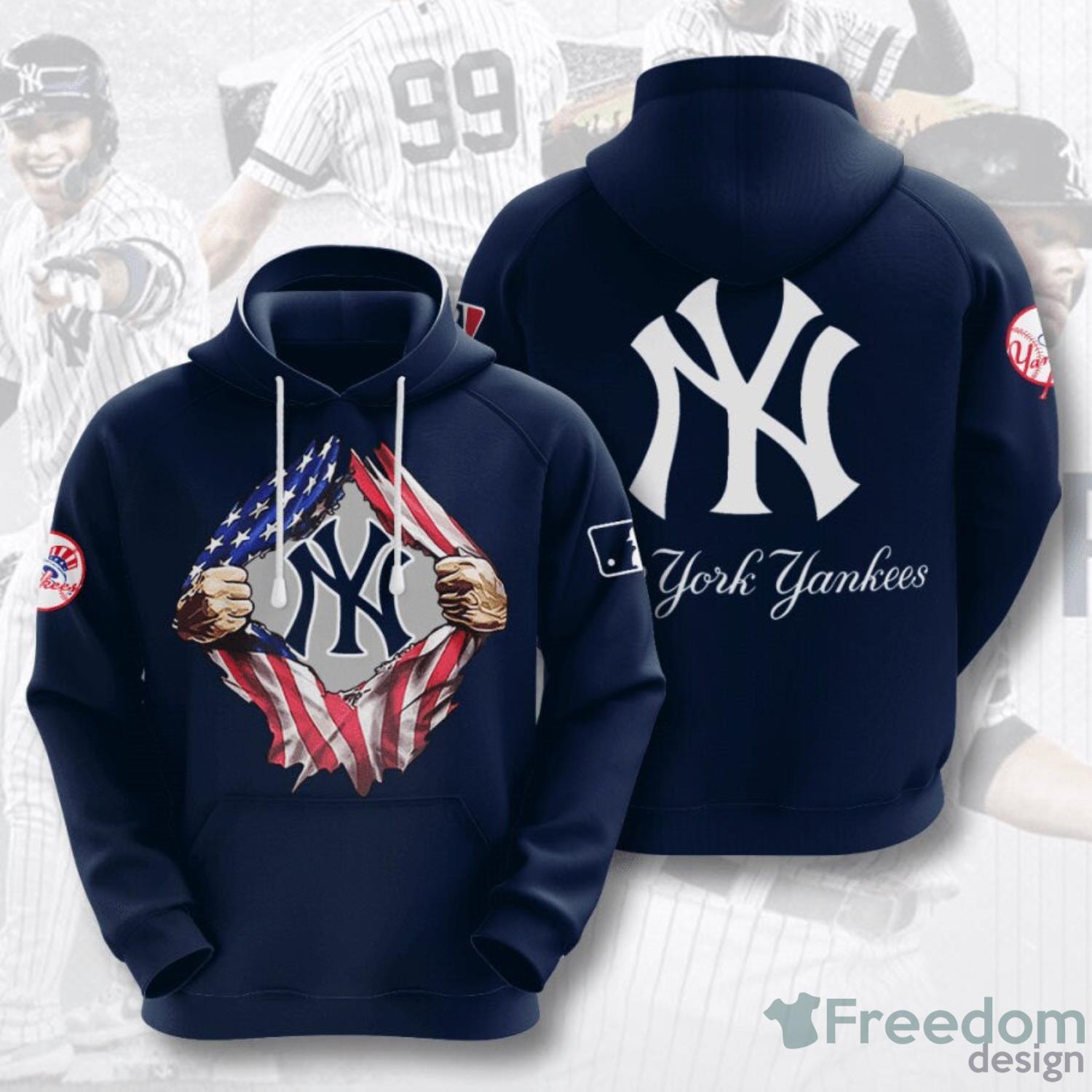 New York Yankees All Over Print 3D Hoodie Zipper, Ny Yankees Fan Gift -  T-shirts Low Price