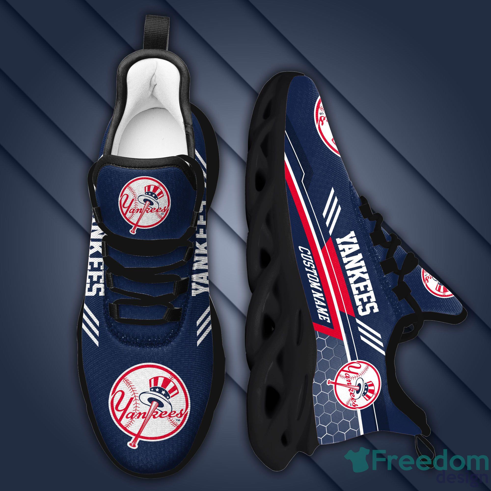 Personalized Name New York Yankees Custom Name Sneakers Max Soul Shoes For  Men And Women - Freedomdesign