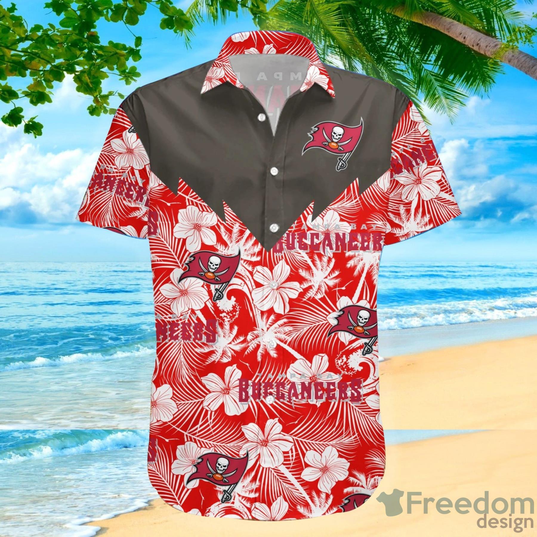 Tampa Bay Buccaneers Flower Leaf Hawaiian Shirt For Men And Women