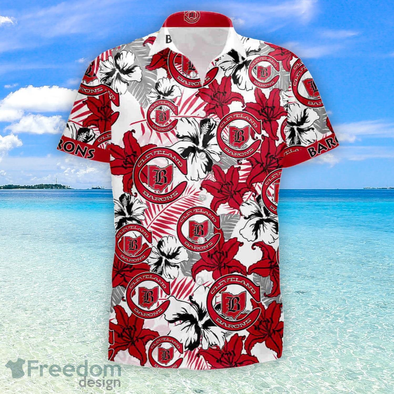 Nhl Cleveland Barons Hawaii Summer Hawaiian Shirt And Short