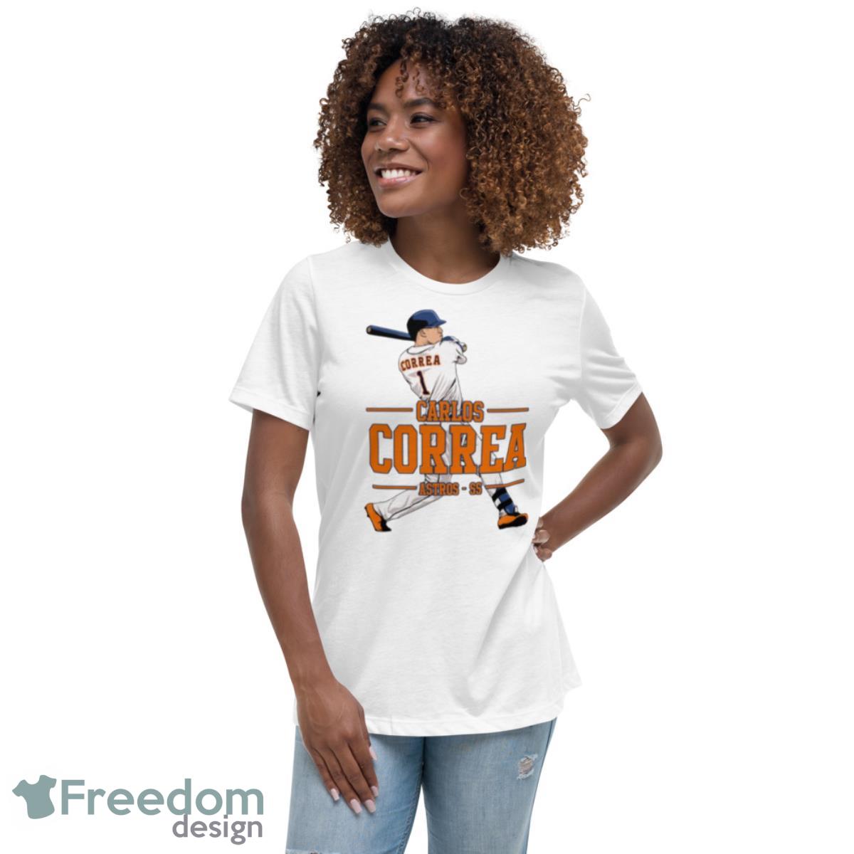 Number 1 Astros SS Carlos Corea shirt - Womens Relaxed Short Sleeve Jersey Tee Number 1 Astros SS Carlos Corea shirt - Womens Relaxed Short Sleeve Jersey Tee