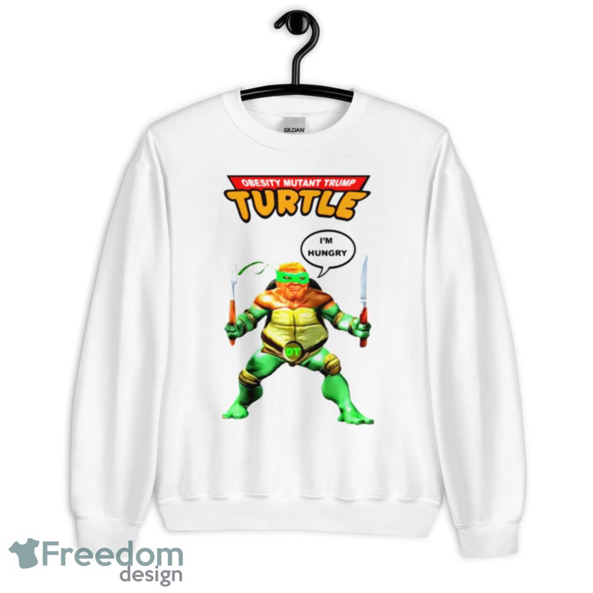 Obesity Mutant Trump Turtle I’m Hungry Donald Trump shirt - Unisex Heavy Blend Crewneck Sweatshirt