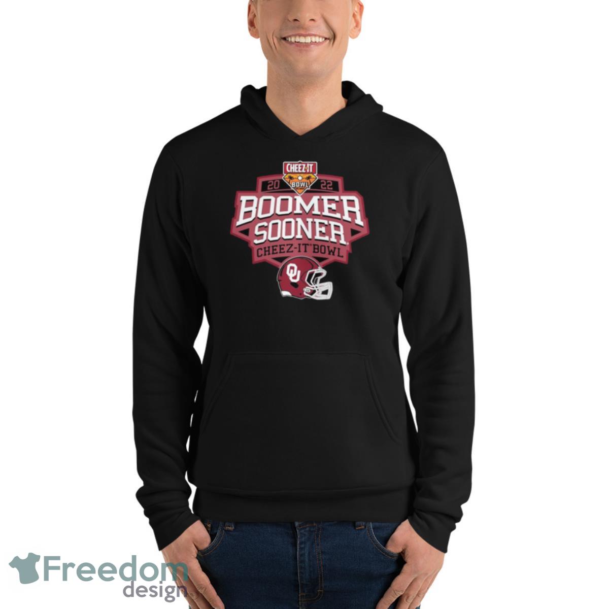 Oklahoma 2022 Cheez it Bowl Helmet Shirt image Oklahoma 2022 Cheez it Bowl Helmet Shirt - Unisex Fleece Pullover Hoodie