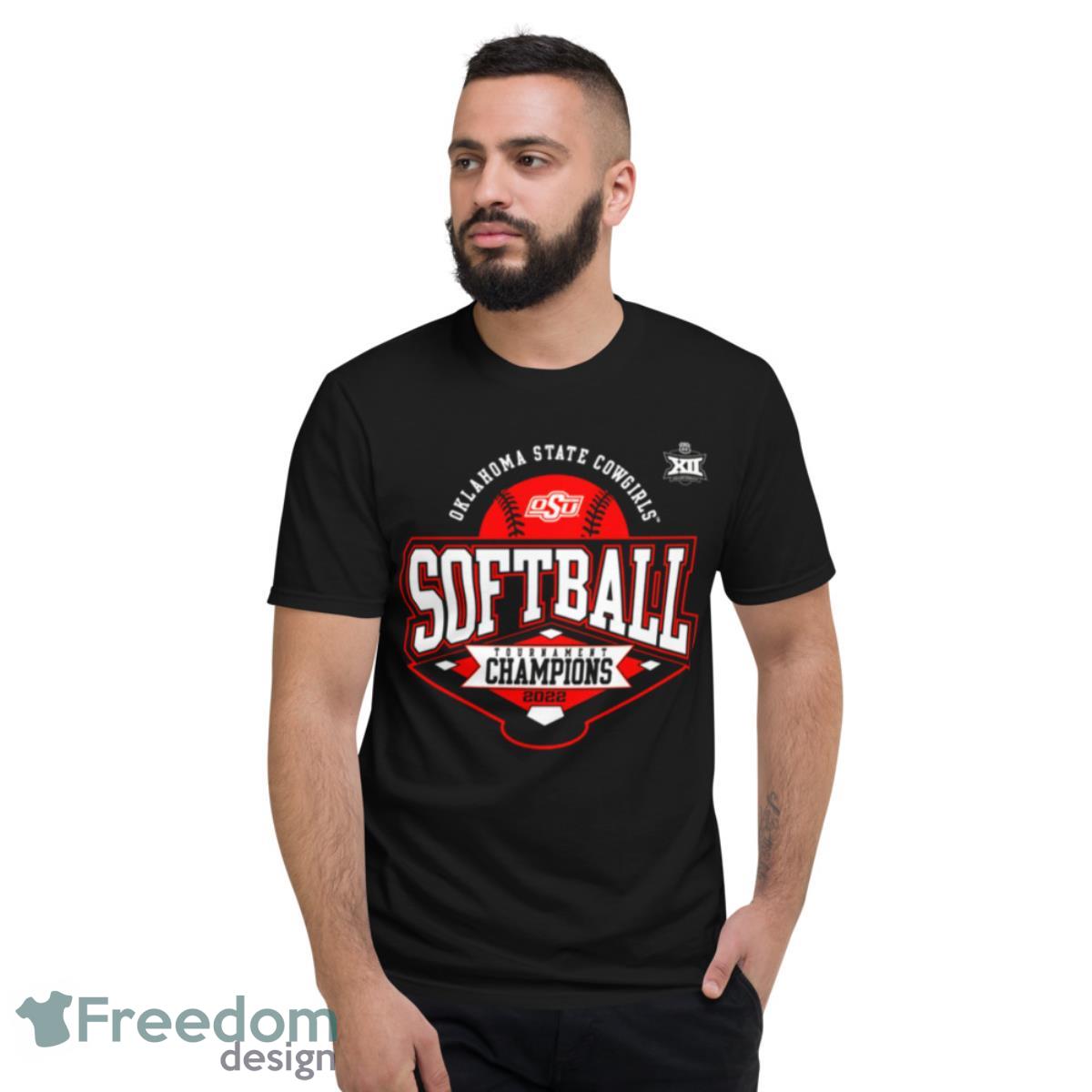 Oklahoma State Cowgirls 2022 Big 12 Softball Conference Tournament Champions Shirt - Short Sleeve T-Shirt