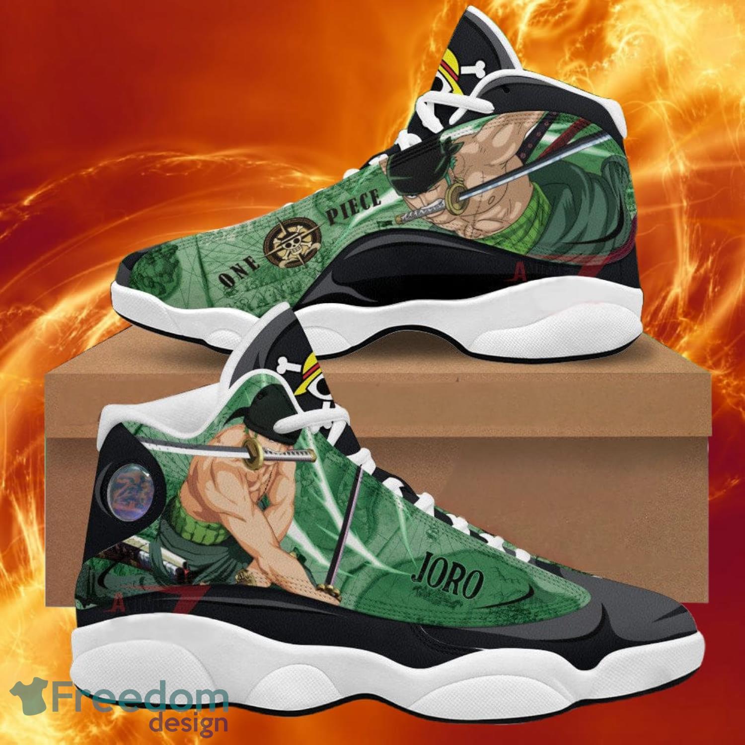 One Piece Joro Air Jordan 13 Sneakers Anime Shoes Gift For Fans Product Photo 1