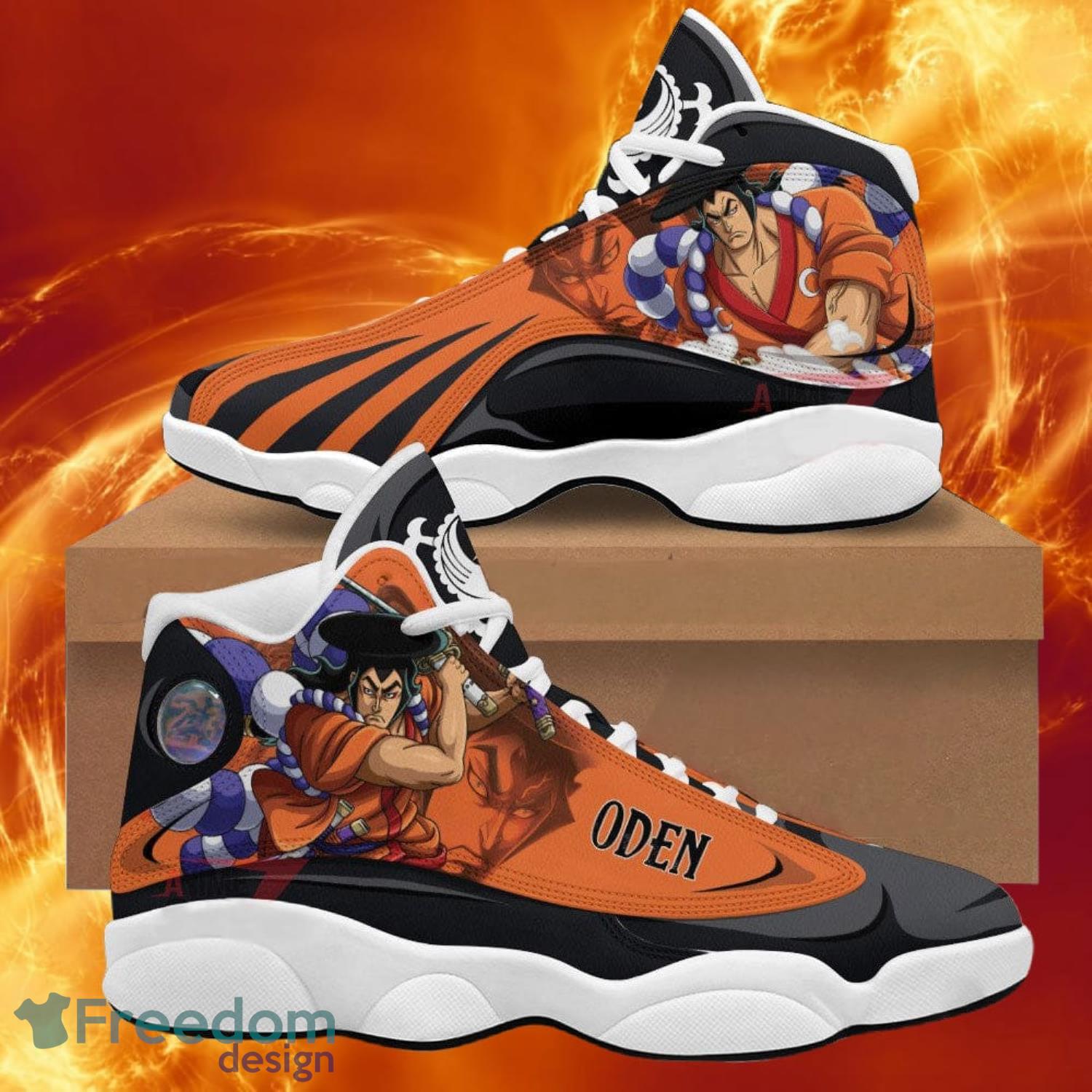 One Piece Kozuki Oden Air Jordan 13 Sneakers Anime Shoes Gift For Fans Product Photo 1