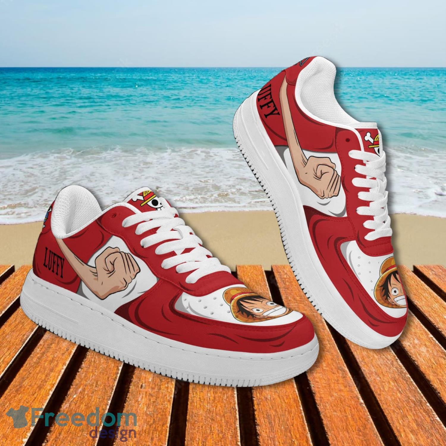 One Piece Lufffy Punch Air Force Shoes Gift For Anime's Fans