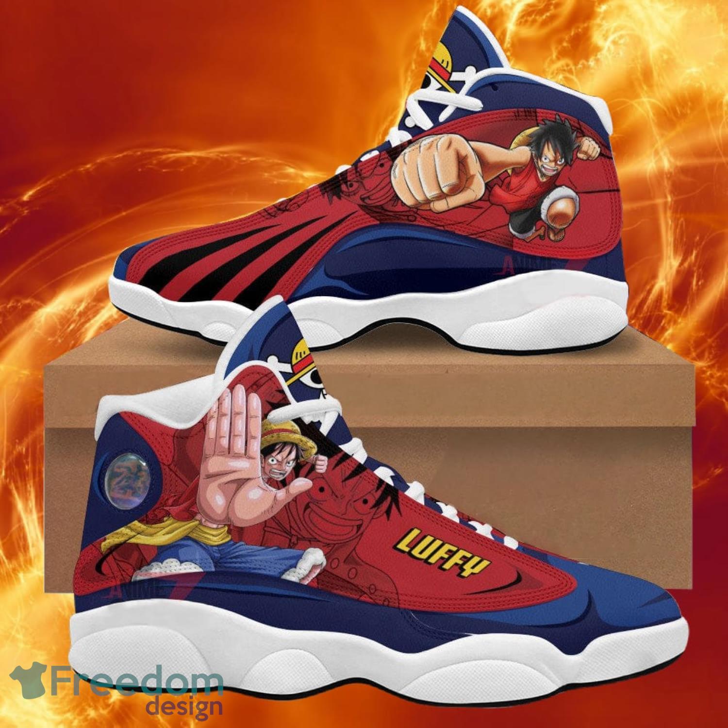 One Piece Luffy Air Jd13 Sneakers Anime Shoes Gift For Fans Product Photo 1