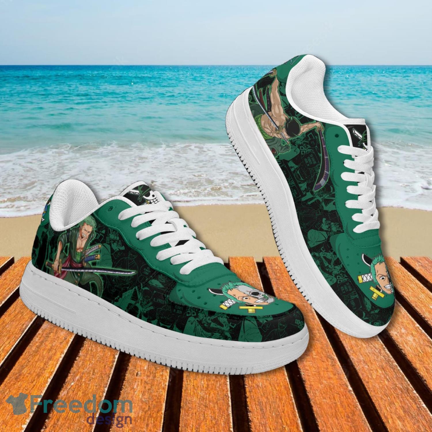 One Piece Roronoa Zoro Character Air Force Shoes Gift For Anime's Fans