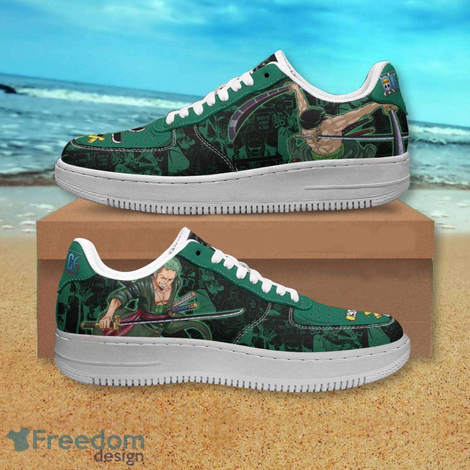 One Piece Roronoa Zoro Character Air Force Shoes Gift For Anime's Fans Product Photo 1