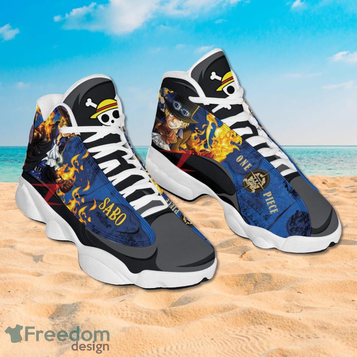 One Piece Sabo Air Jordan 13 Sneakers Anime Shoes Gift For Fans Product Photo 2