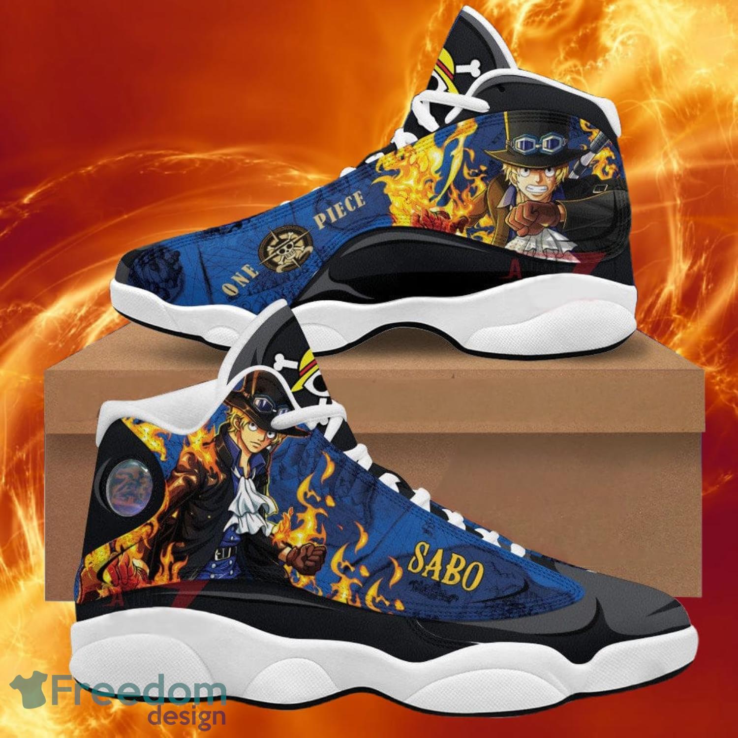 One Piece Sabo Air Jordan 13 Sneakers Anime Shoes Gift For Fans Product Photo 1