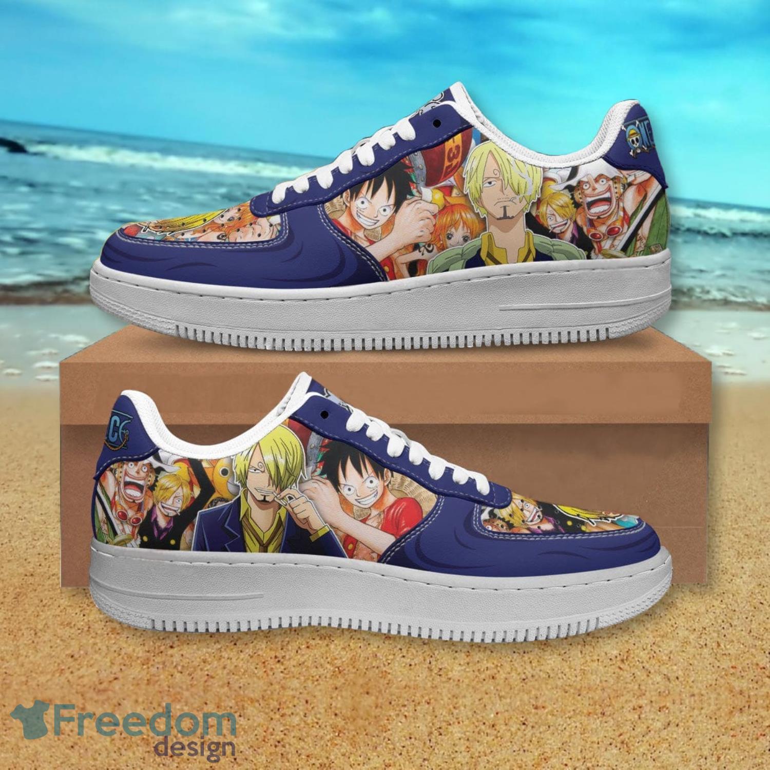 One Piece Sanji Air Force Shoes Gift For Anime's Fans Product Photo 1
