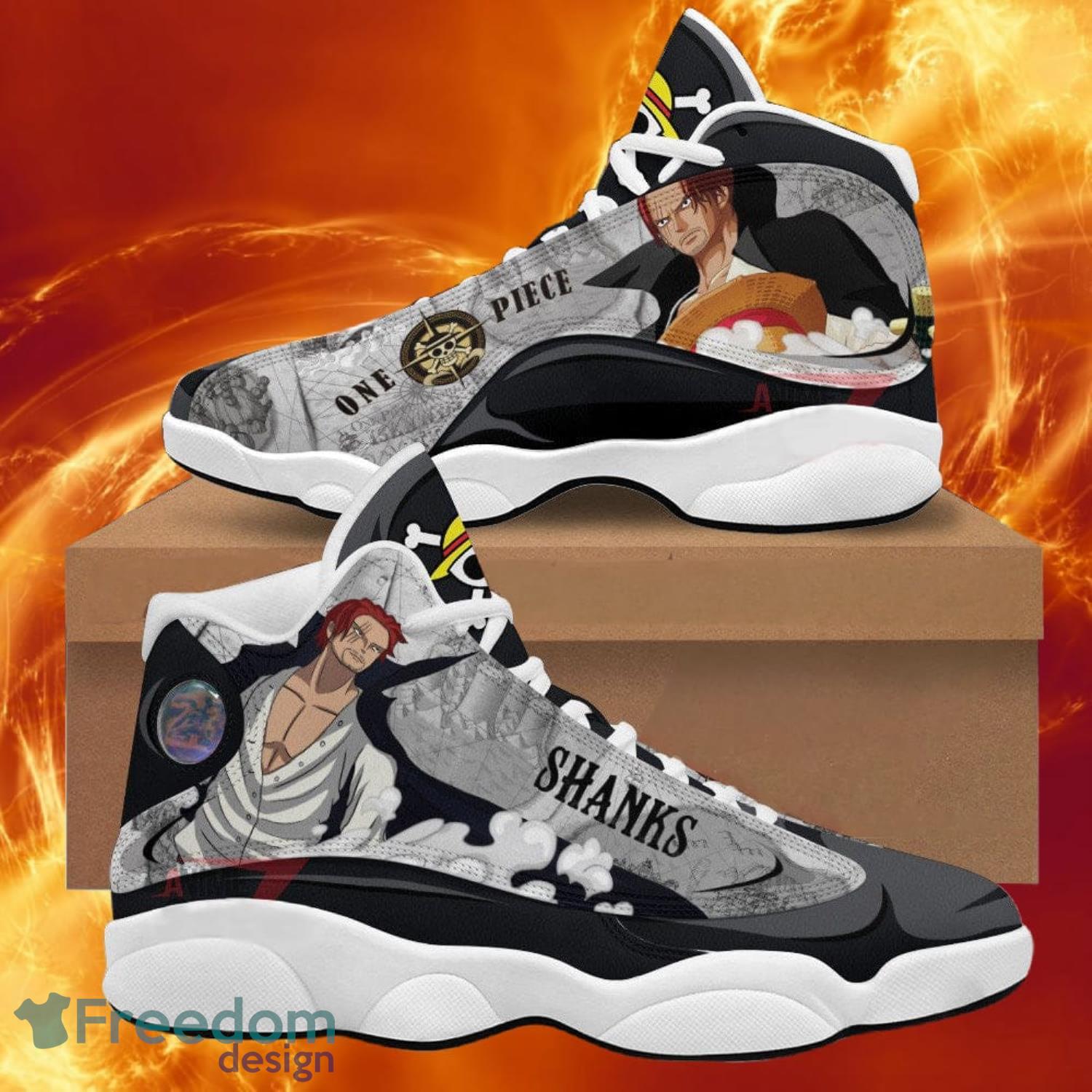 One Piece Shanks Air Jordan 13 Sneakers Anime Shoes Gift For Fans Product Photo 1